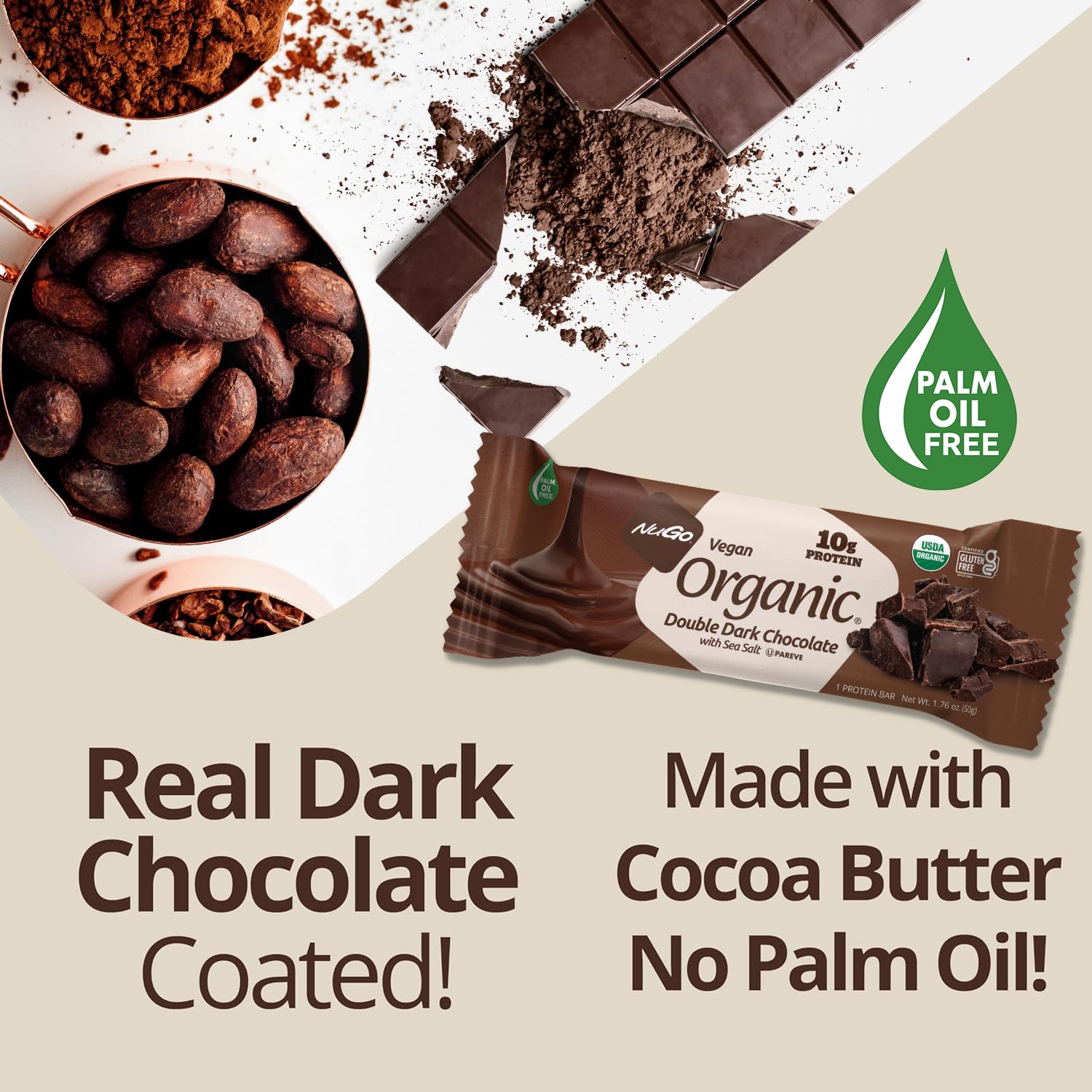 Foto 2 | Barra De Proteína Nugo Double Black Chocolate 50g 12 Unidades - Venta Internacional.