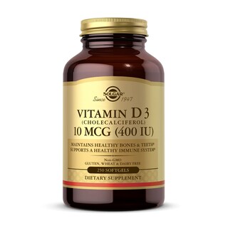 Foto 1 | Suplemento Solgar De Vitamina D3, 10 Mcg (400 Ui), 250 Cápsulas Blandas - Venta Internacional.