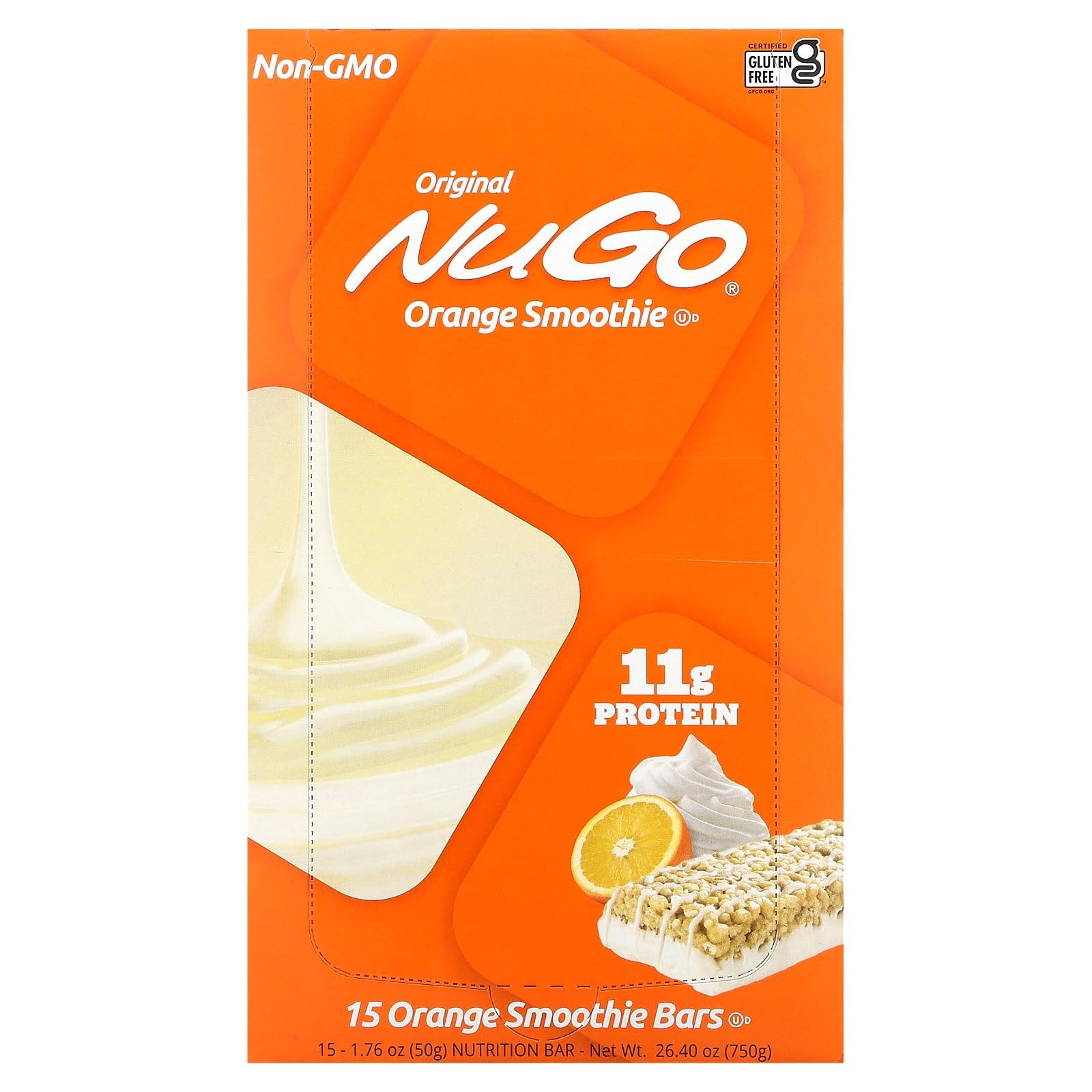 Foto 1 | Barras De Proteína Nugo Nutrition, Batido De Naranja Nugo To Go X15 - Venta Internacional.
