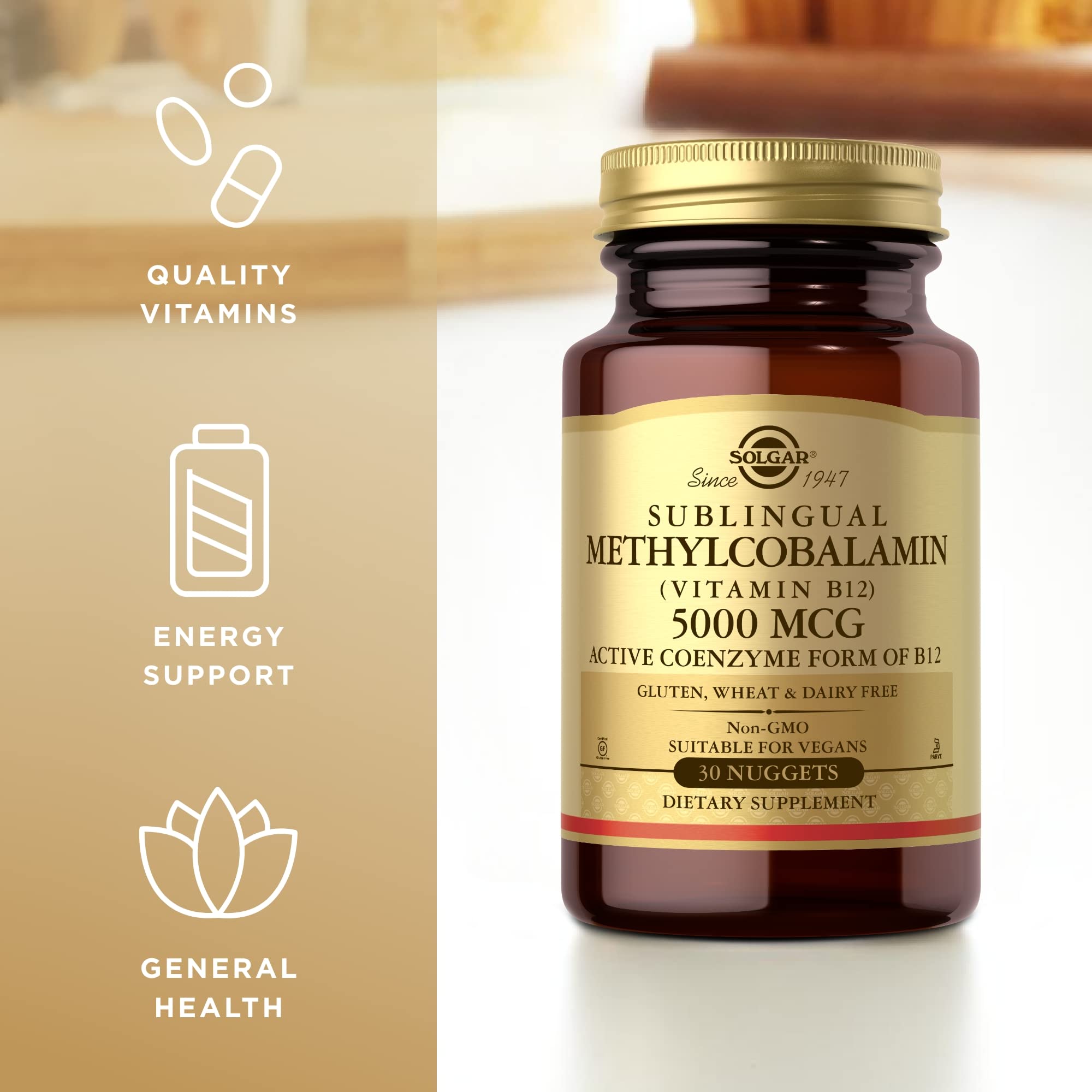 Foto 4 | Suplemento Solgar De Metilcobalamina (vitamina B12) 5000 Mcg 30 Pepitas - Venta Internacional.