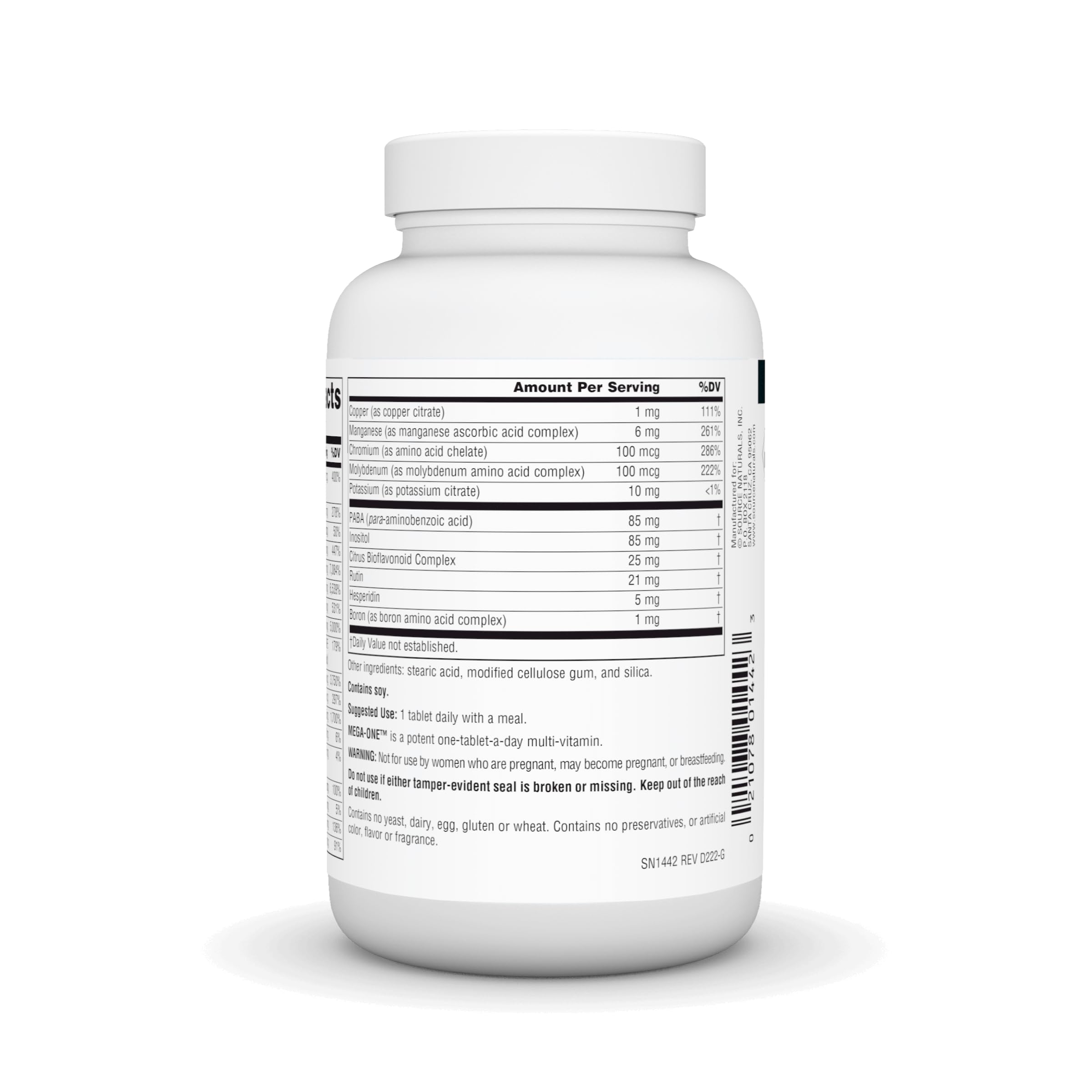 Foto 3 | 90 Comprimidos Multivitamínicos Mega-one De Supplement Source Naturals - Venta Internacional.
