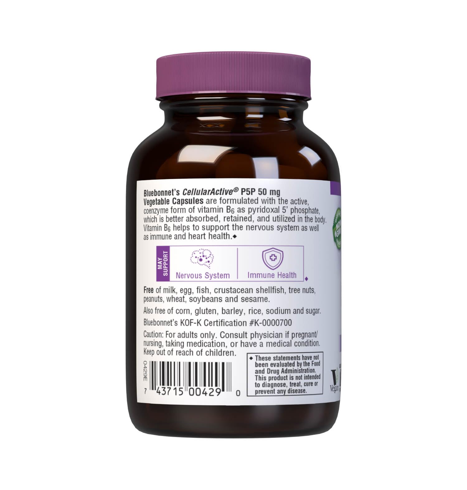 Foto 4 pulgar | Suplemento Bluebonnet Nutrition Cellularactive P-5-p 50 Mg - Venta Internacional.