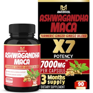 Foto 1 | Suplemento Bmvinvol Ashwagandha Y Raíz De Maca 90 Cápsulas Veganas - Venta Internacional.