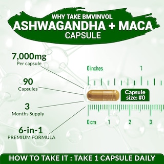 Foto 5 | Suplemento Bmvinvol Ashwagandha Y Raíz De Maca 90 Cápsulas Veganas - Venta Internacional.