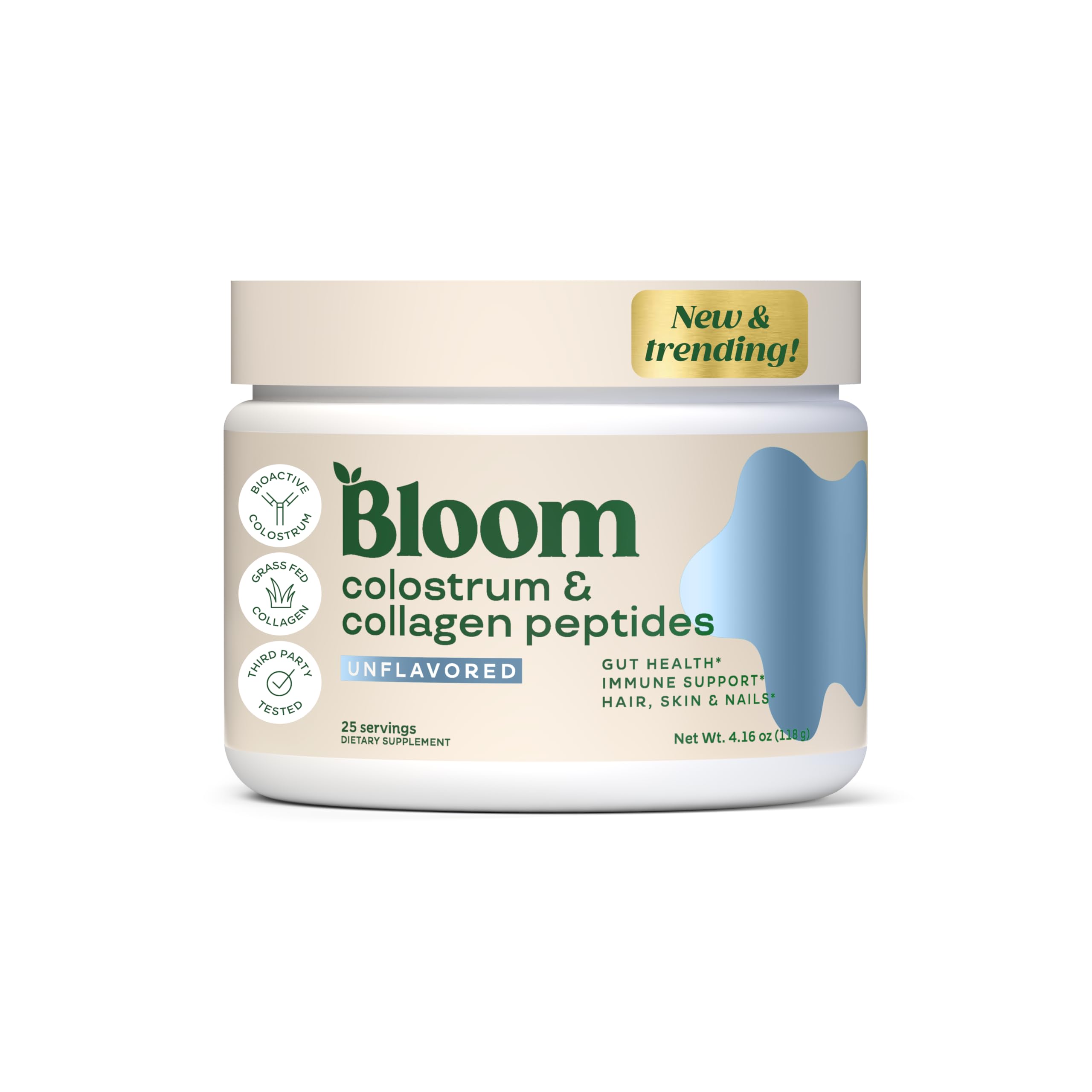 Foto 2 pulgar | Suplemento Bloom Nutrition, Calostro Bovino En Polvo, 25 Porciones - Venta Internacional.