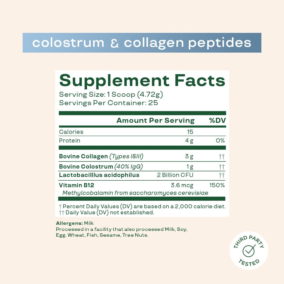 Foto 7 pulgar | Suplemento Bloom Nutrition, Calostro Bovino En Polvo, 25 Porciones - Venta Internacional.