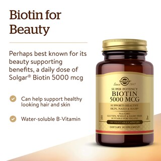 Foto 3 | El Suplemento Solgar Biotina De 5000 Mcg Apoya La Salud De La Piel (180 Unidades) - Venta Internacional.