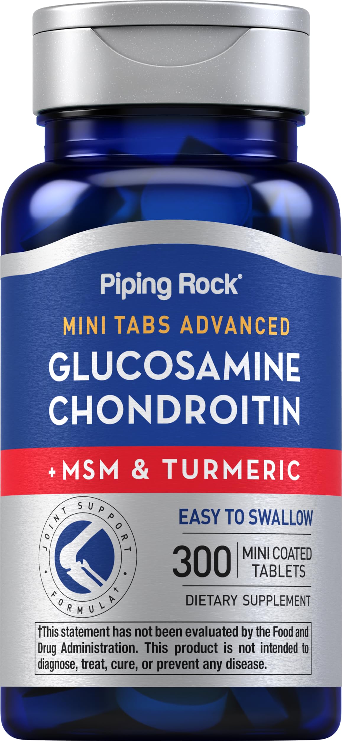 Foto 2 pulgar | Suplemento Piping Rock, Glucosamina, Condroitina, Msm, 300 Tabletas - Venta Internacional.