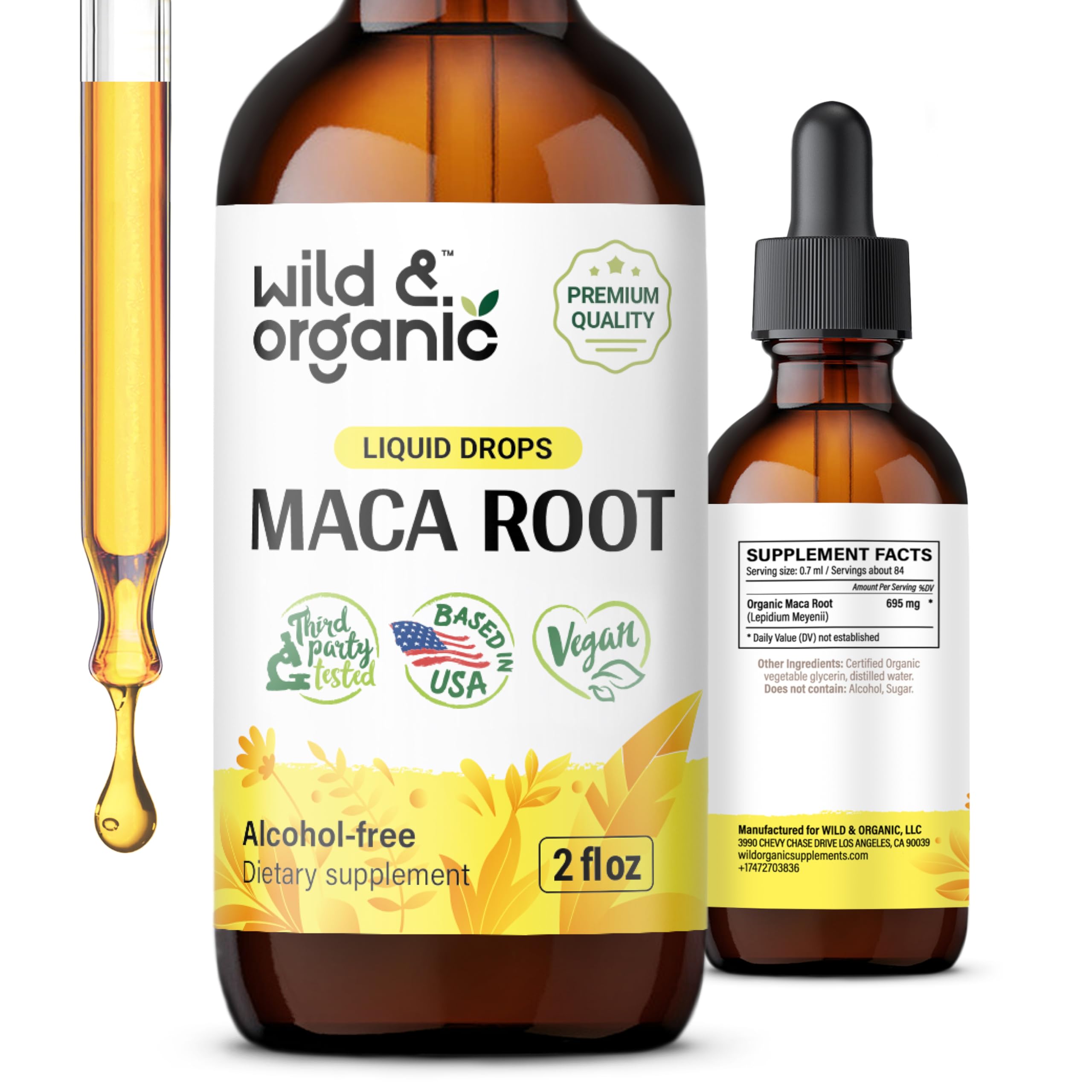 Foto 1 | Suplemento De Gotas De Raíz De Maca Silvestre Y Orgánica De 60 Ml Para Mujeres Y Hombres - Venta Internacional.