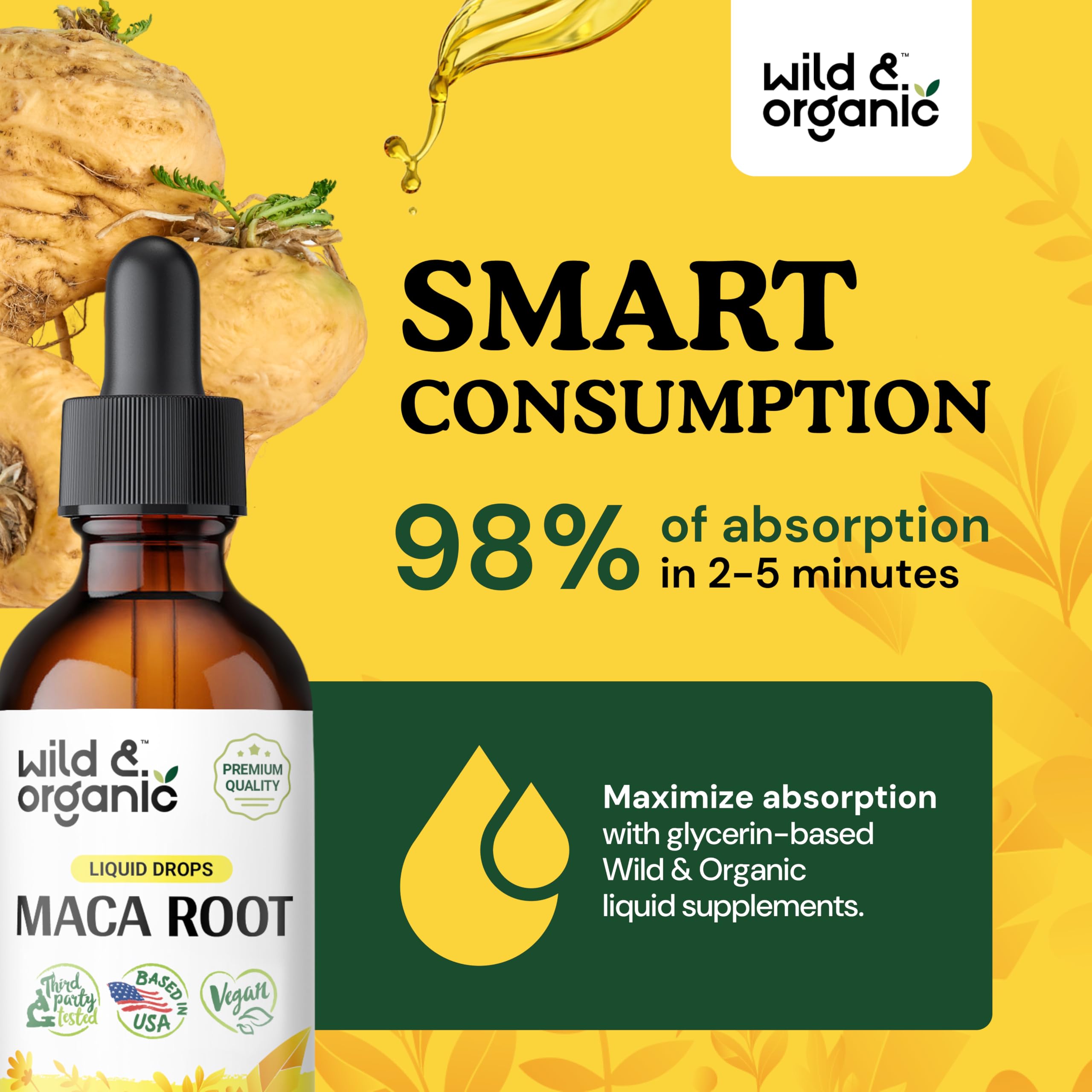 Foto 4 | Suplemento De Gotas De Raíz De Maca Silvestre Y Orgánica De 60 Ml Para Mujeres Y Hombres - Venta Internacional.