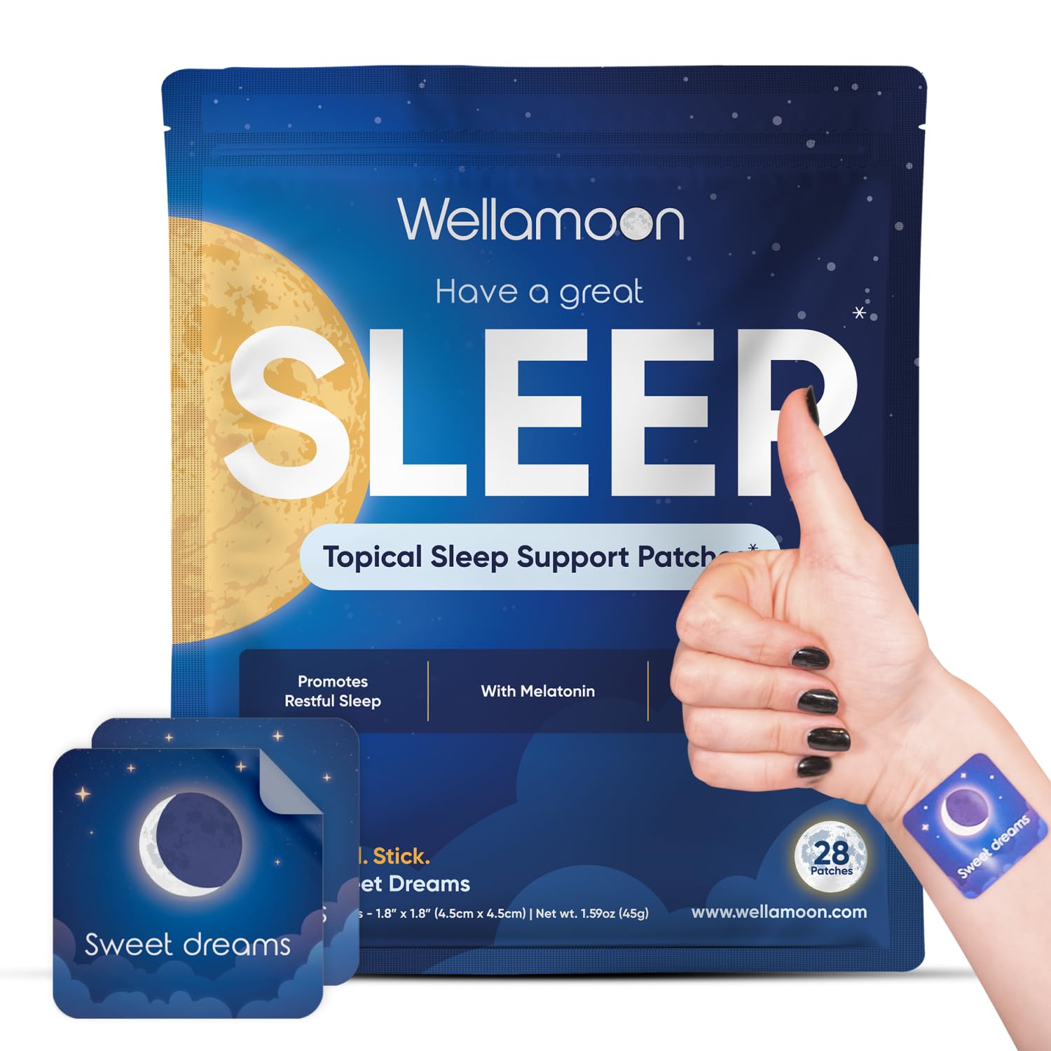 Foto 2 pulgar | Parches para Dormir Wellamoon Original Extra Strength 28 Parches - Venta Internacional