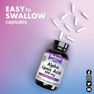 Foto 6 | Suplemento De Ácido Alfa Lipoico Bluebonnet 300 Mg 60 Cápsulas - Venta Internacional.