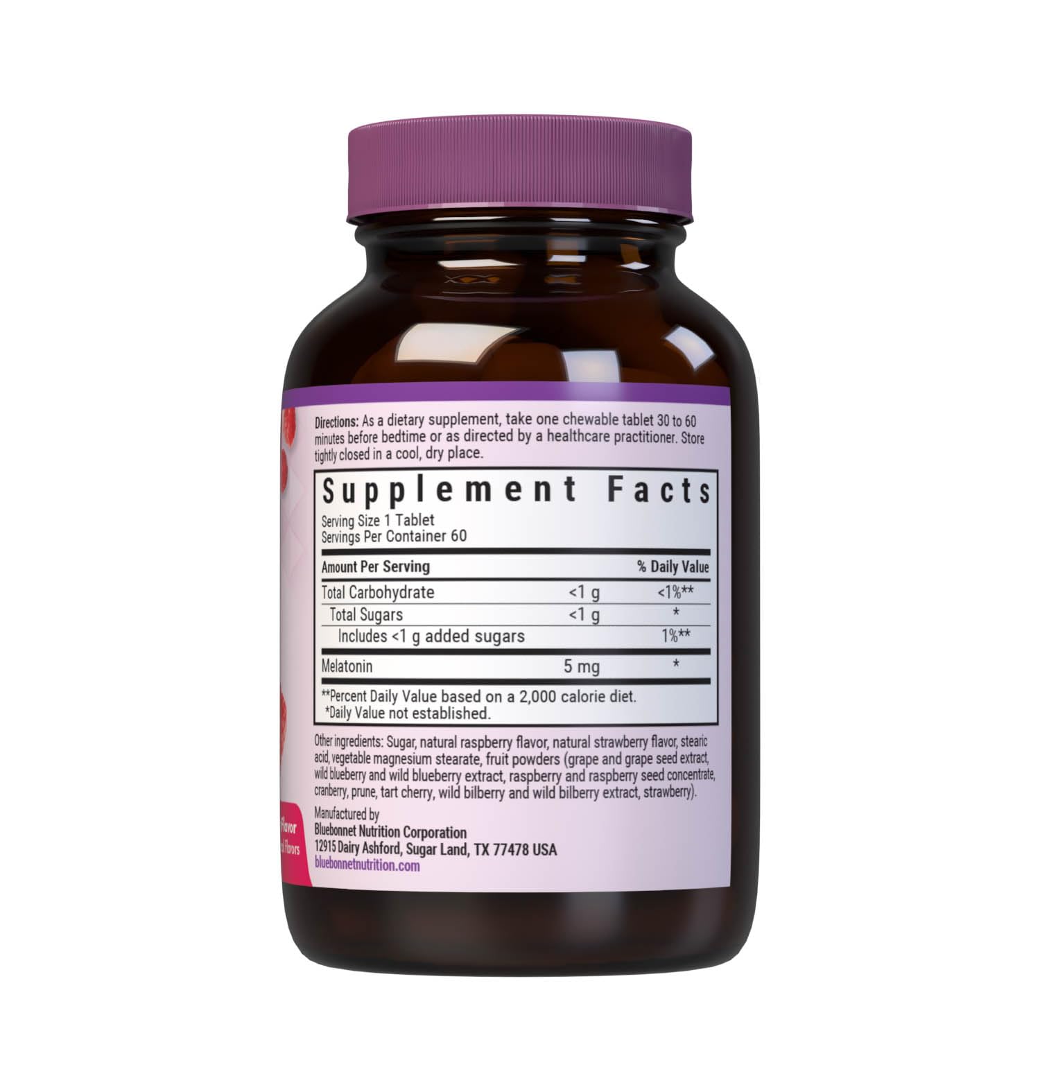 Foto 3 pulgar | Suplemento Bluebonnet Earthsweet Melatonin 5 Mg 60 Comprimidos - Venta Internacional.