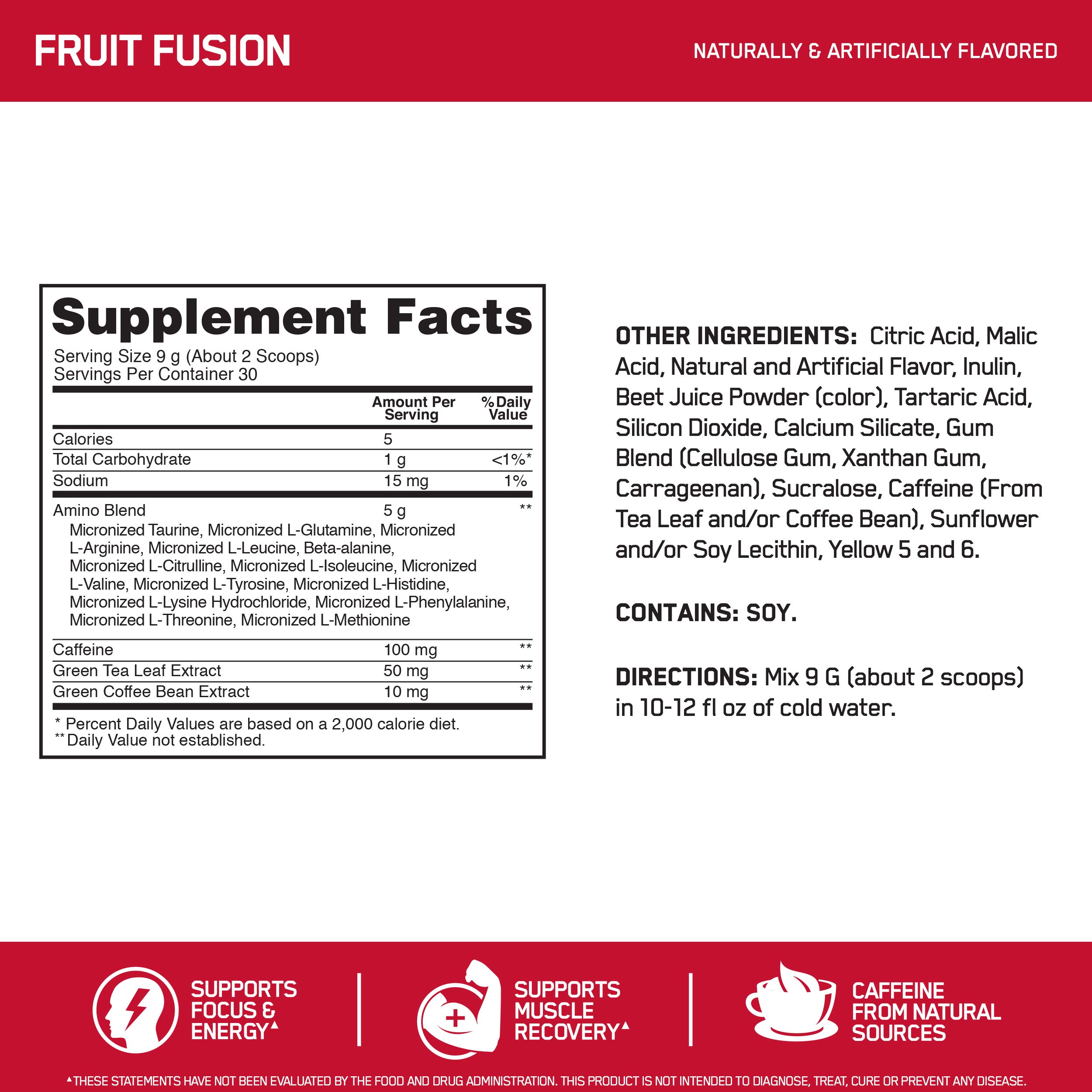 Foto 4 pulgar | Optimum Nutrition Gold Standard Fruit Fusion 30s Para Antes Del Entrenamiento - Venta Internacional.