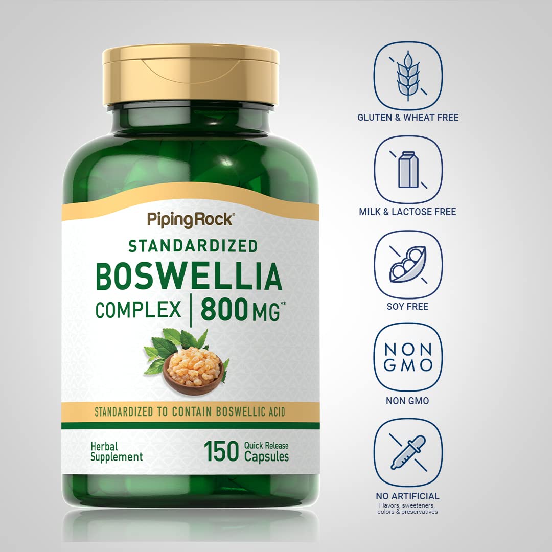 Foto 3 | Suplemento De Extracto De Boswellia Serrata De Piping Rock 800 Mg 150 Cápsulas - Venta Internacional.