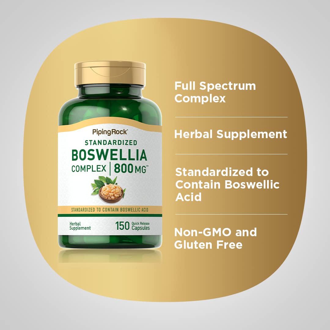 Foto 4 | Suplemento De Extracto De Boswellia Serrata De Piping Rock 800 Mg 150 Cápsulas - Venta Internacional.