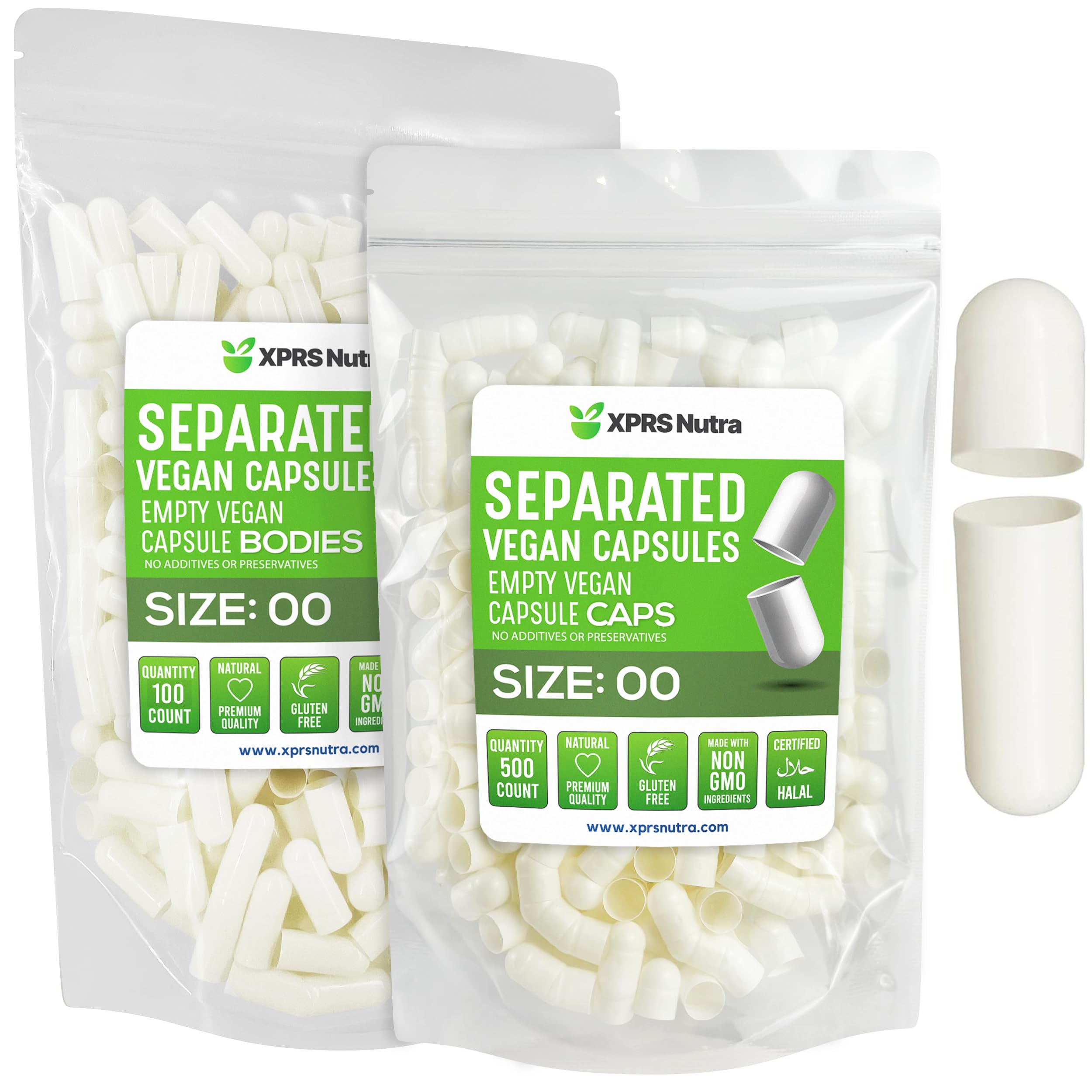 Foto 1 | Cápsulas Vacías Xprs Nutra Vegan, Tamaño 00 - 500 Unidades - Venta Internacional.