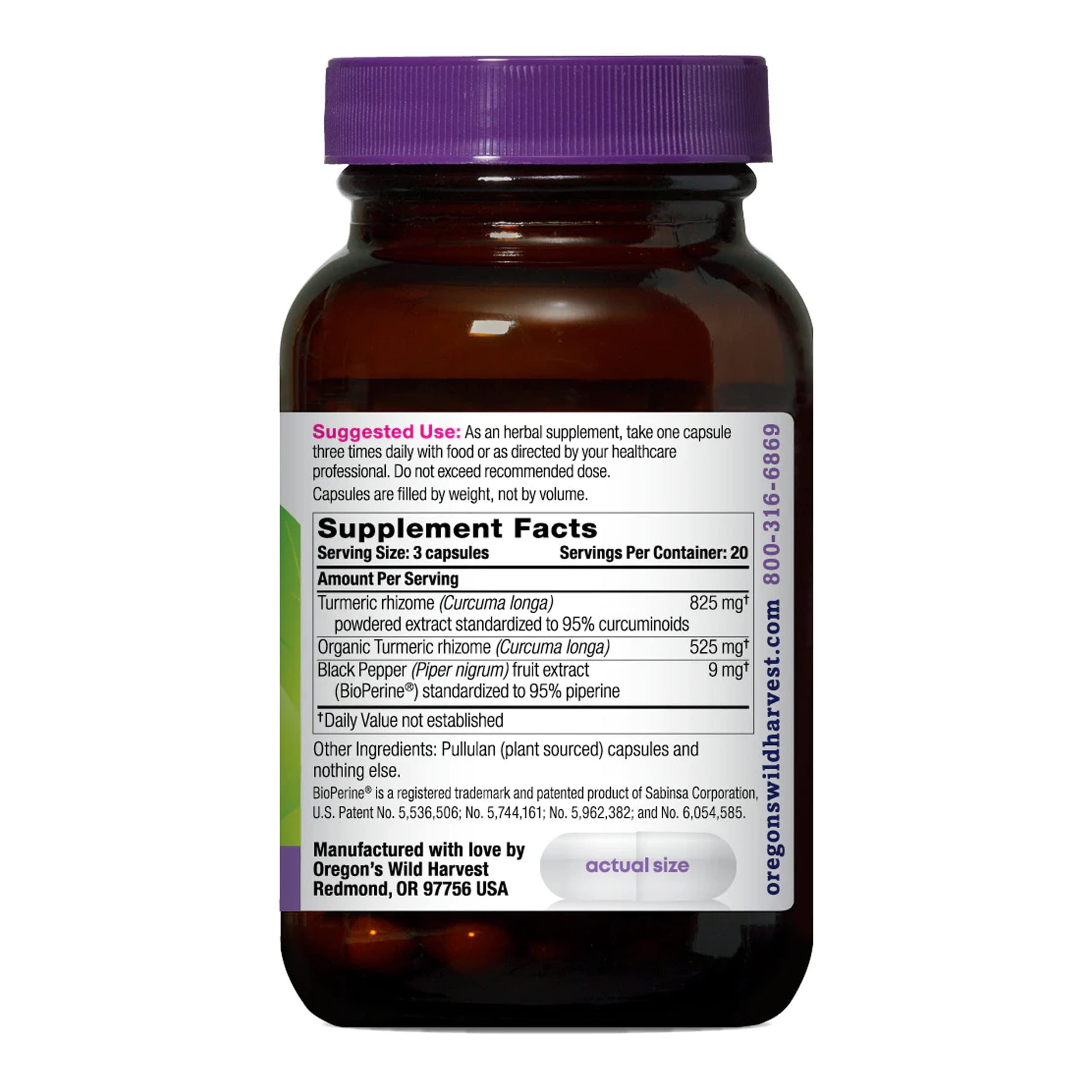 Foto 3 pulgar | Complemente 1350 Mg De Curcumina De Cúrcuma Wild Harvest De Oregón - Venta Internacional.