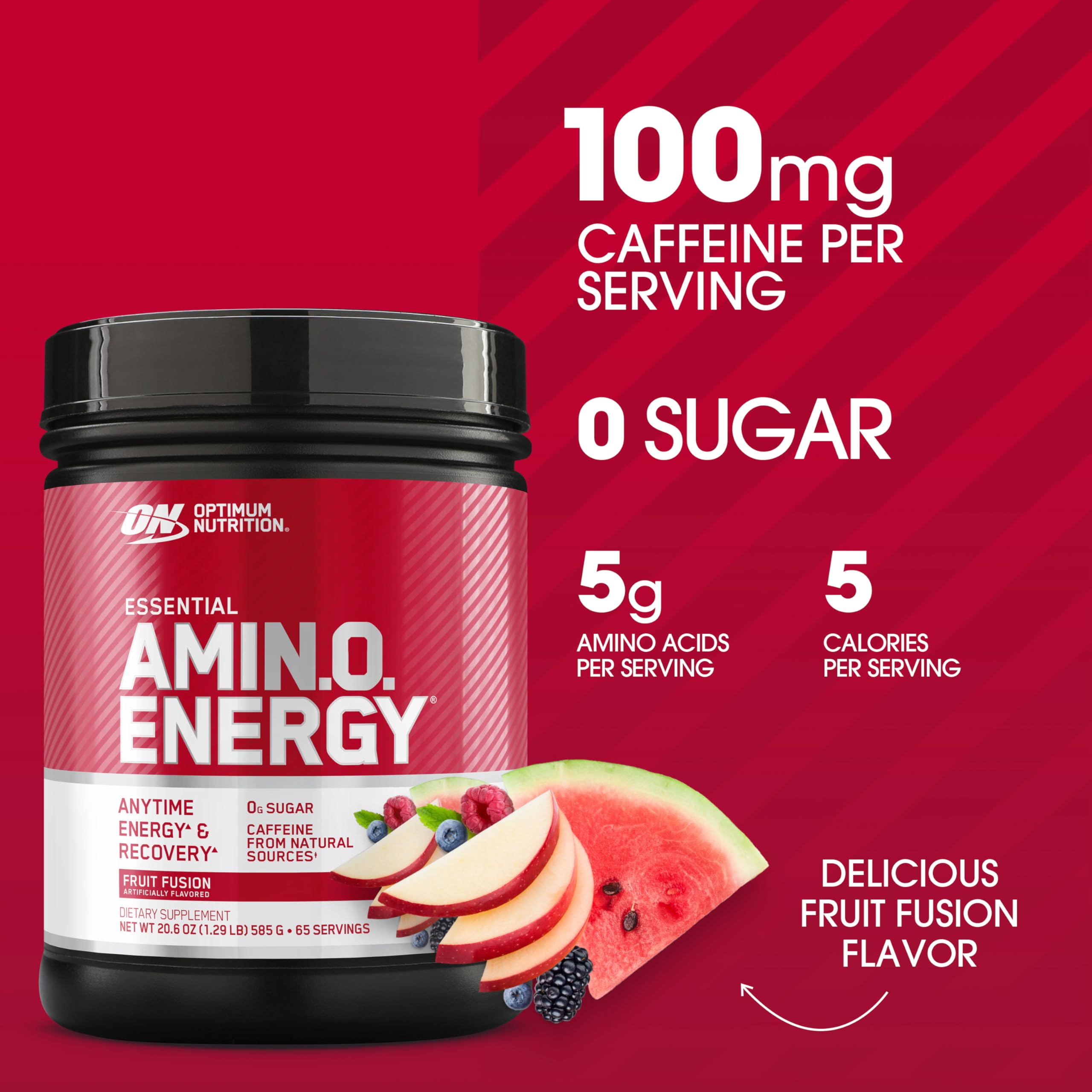 Foto 3 pulgar | Suplemento Optimum Nutrition Amino Energy Fruit Fusion 65 Porciones - Venta Internacional.