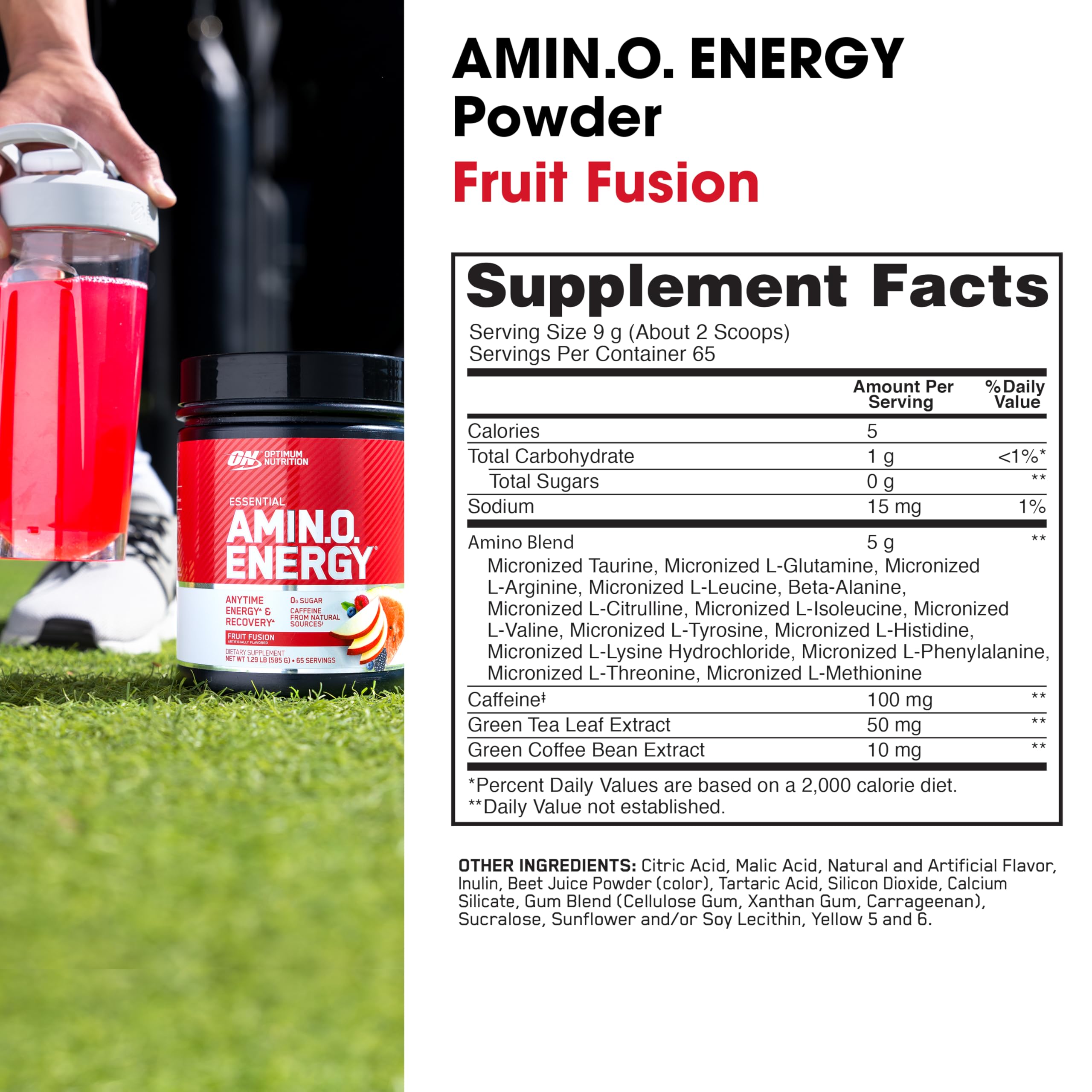 Foto 3 | Suplemento Optimum Nutrition Amino Energy Fruit Fusion 65 Porciones - Venta Internacional.