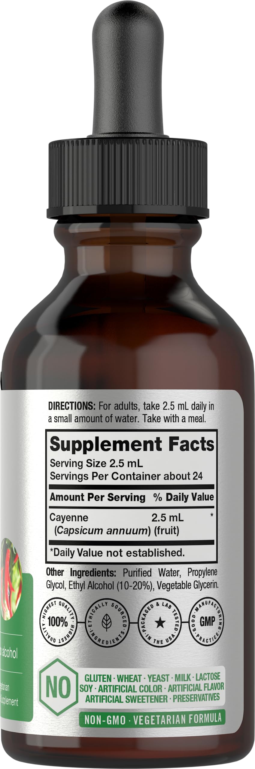 Foto 2 | Suplemento De Extracto Líquido De Pimienta De Cayena Horbäach 60 Ml - Venta Internacional.