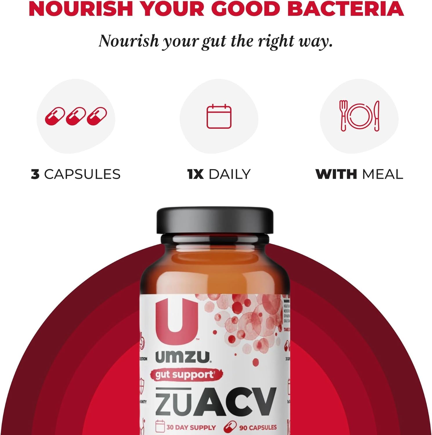 Foto 5 | Suplemento Umzu Zuacv+prebiotics De Vinagre De Sidra De Manzana 90 Cápsulas - Venta Internacional.