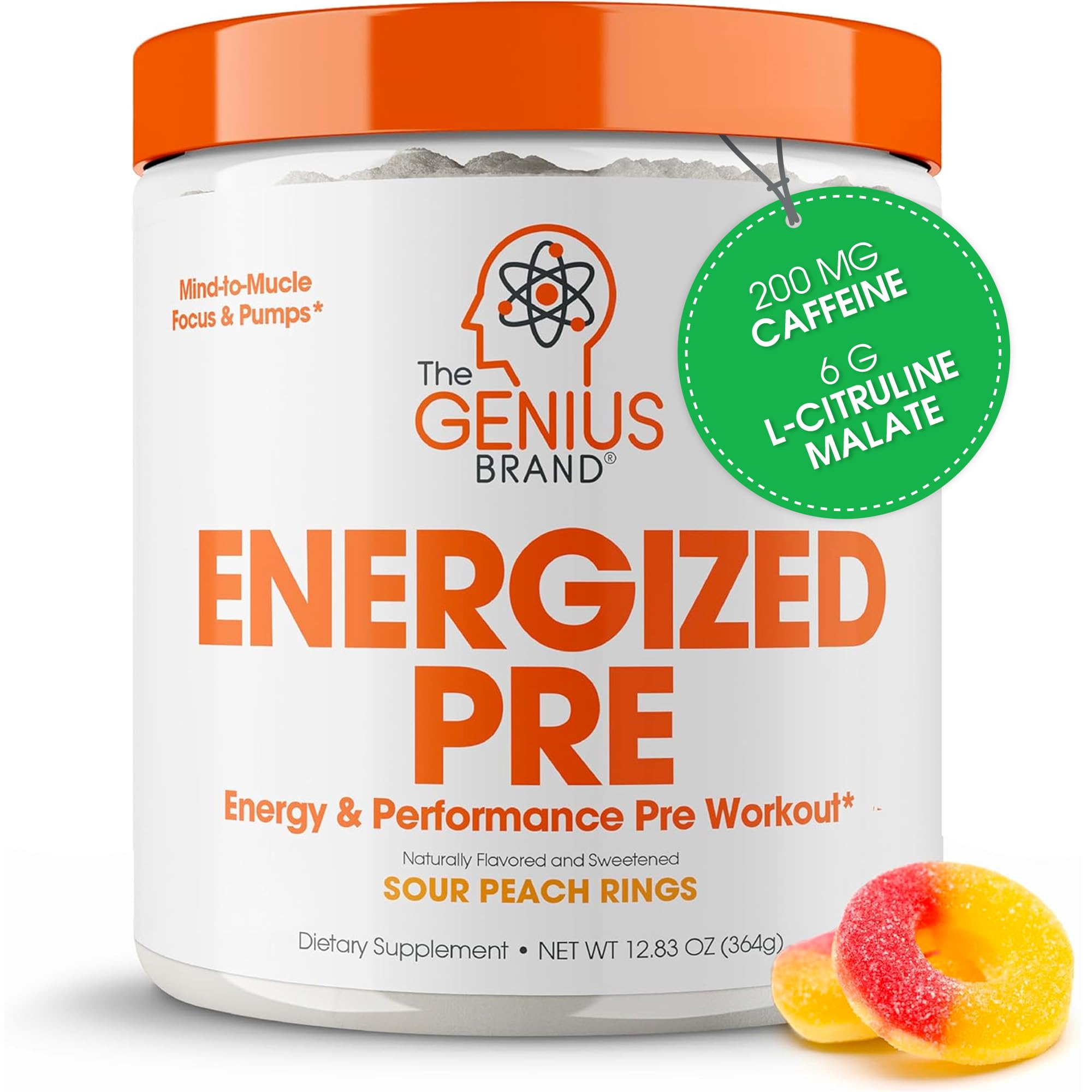 Foto 2 pulgar | Polvo Para Antes Del Entrenamiento, Genius Brand Genius Energized, 20 Dosis - Venta Internacional.