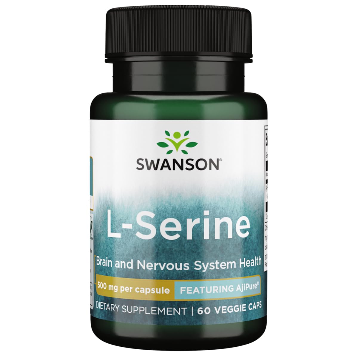 Foto 2 pulgar | Suplemento Swanson Ajipure L-serine 500 Mg 60 Cápsulas Vegetarianas - Venta Internacional.