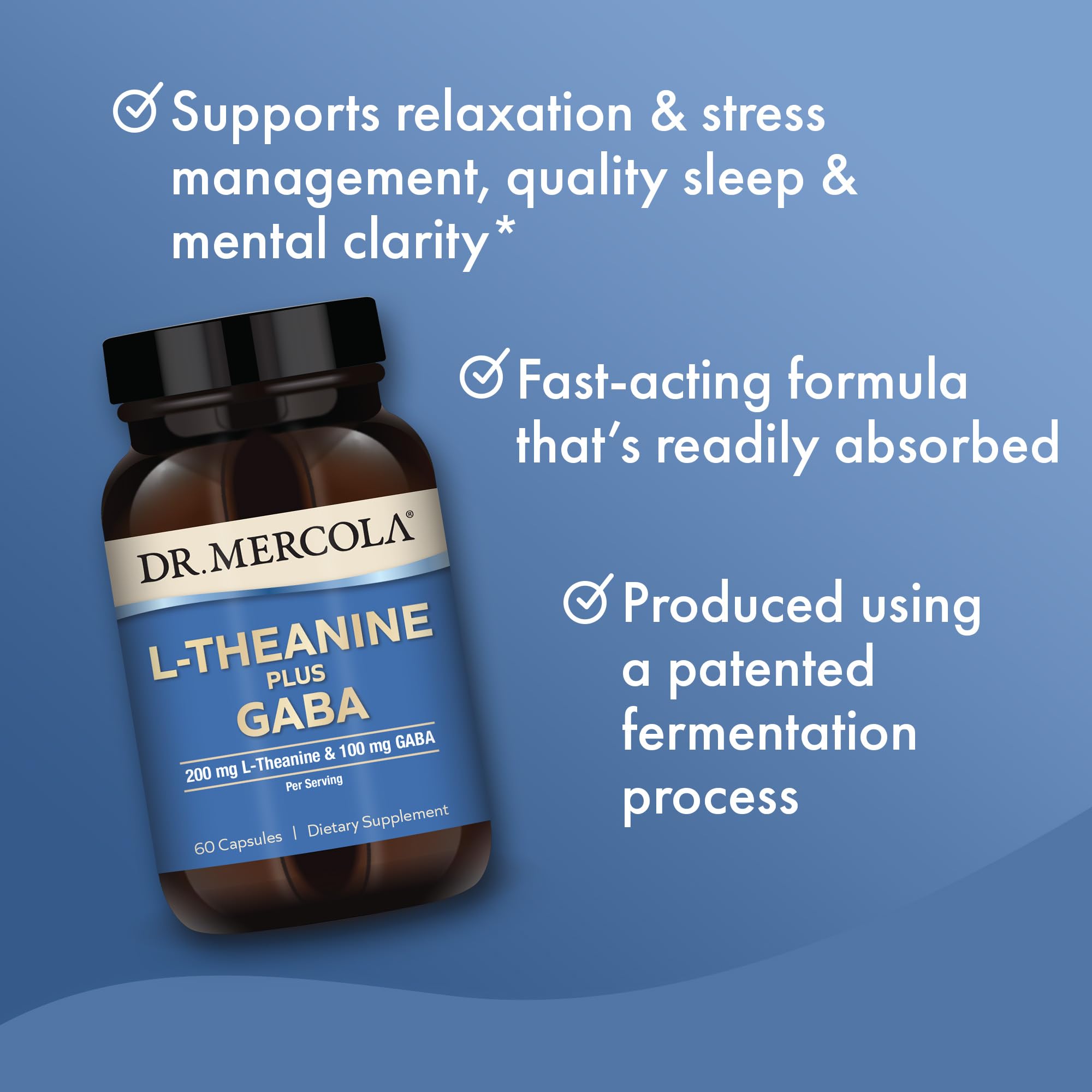Foto 3 | Suplemento Dr. Mercola L-teanina Plus Gaba 60 Cápsulas - Venta Internacional.