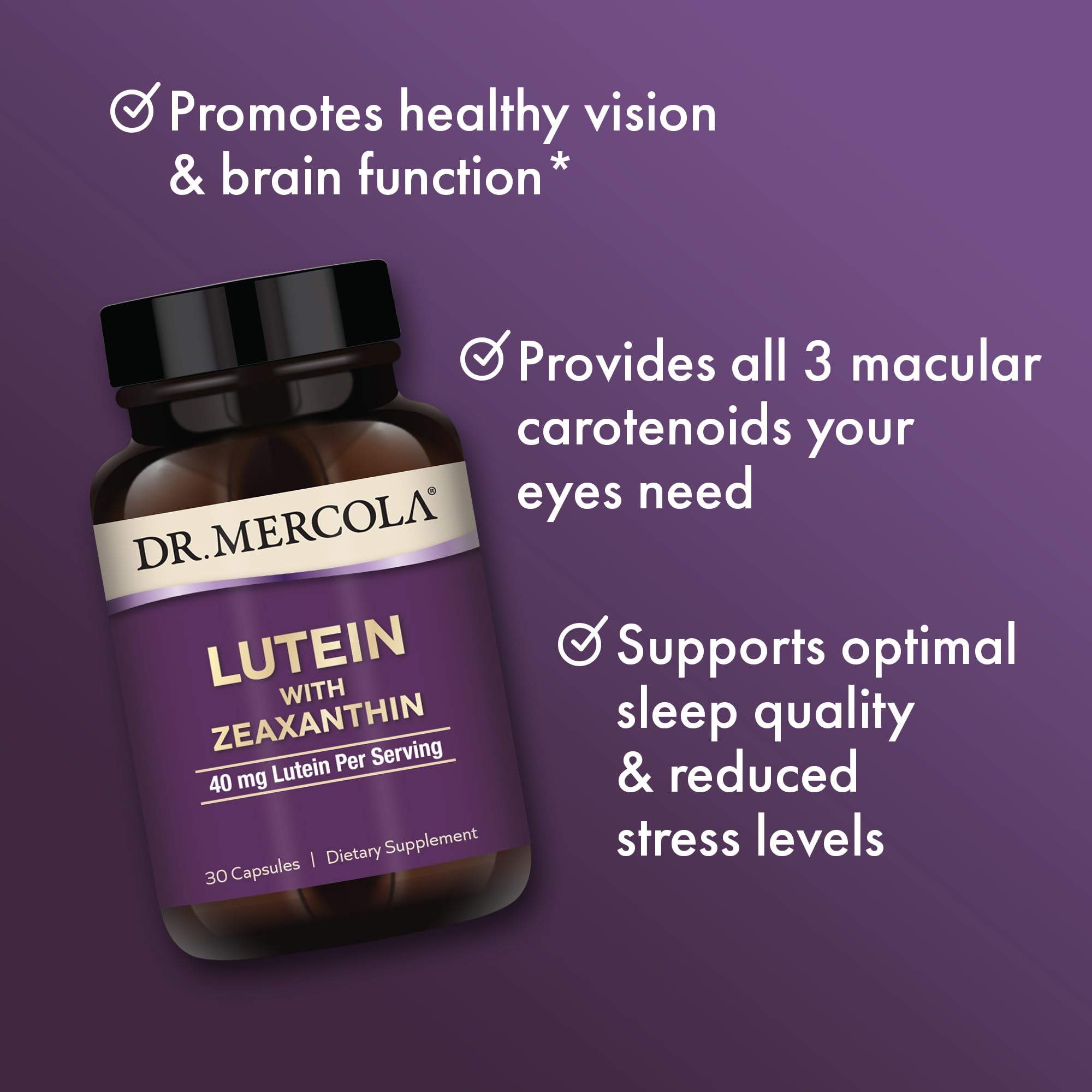 Foto 5 pulgar | Complemente La Luteína Del Dr. Mercola Con Zeaxantina 30 Cápsulas - Venta Internacional.