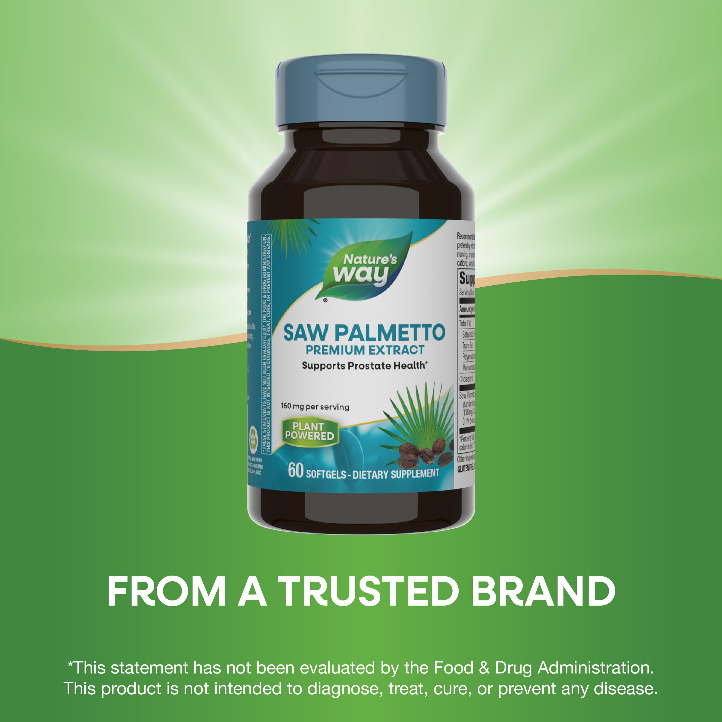 Foto 6 pulgar | Suplemento De Extracto Premium De Palma Enana Americana De Nature's Way, 160 Mg - Venta Internacional.