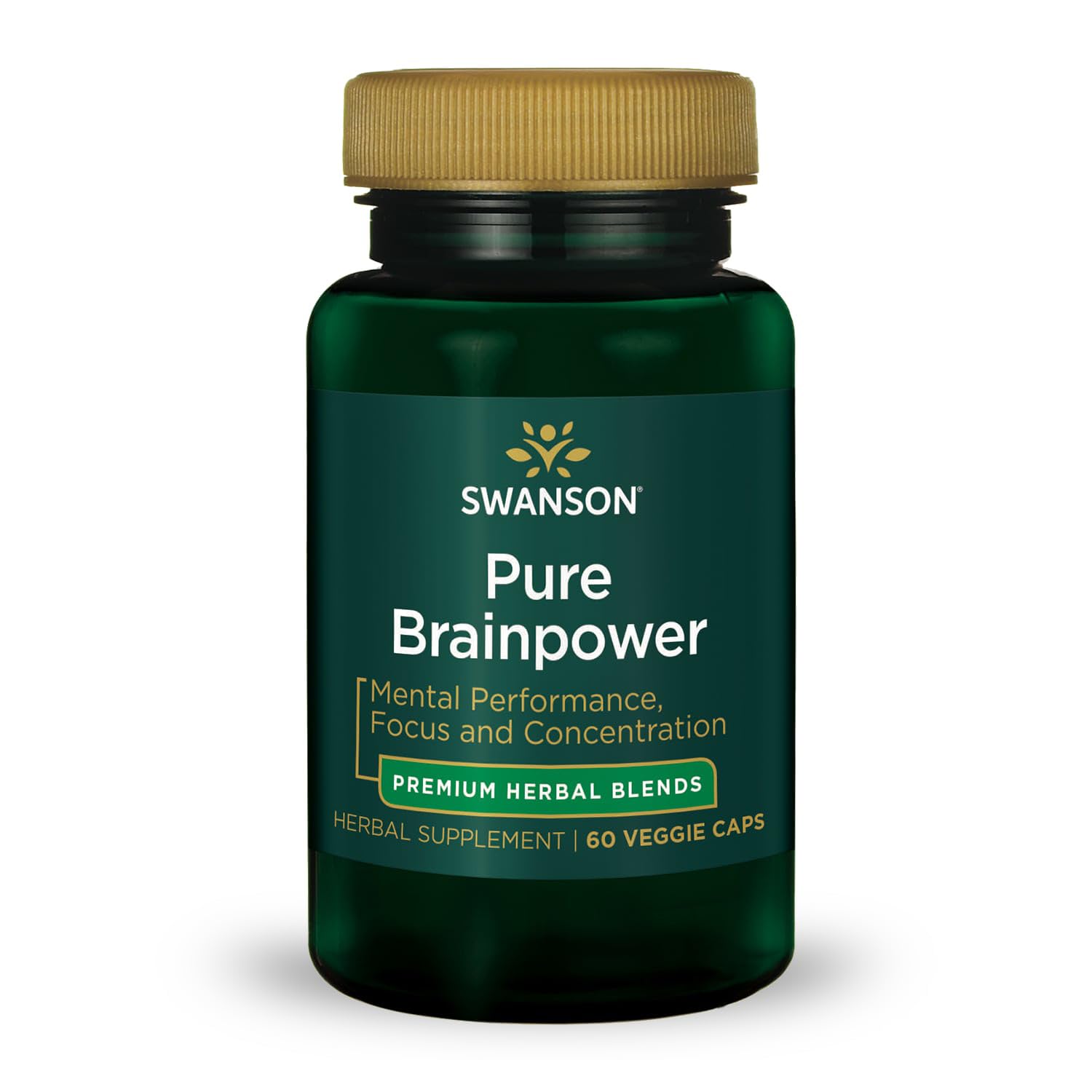 Foto 2 pulgar | Suplemento Swanson Pure Brainpower Brain Health 60 Cápsulas - Venta Internacional.
