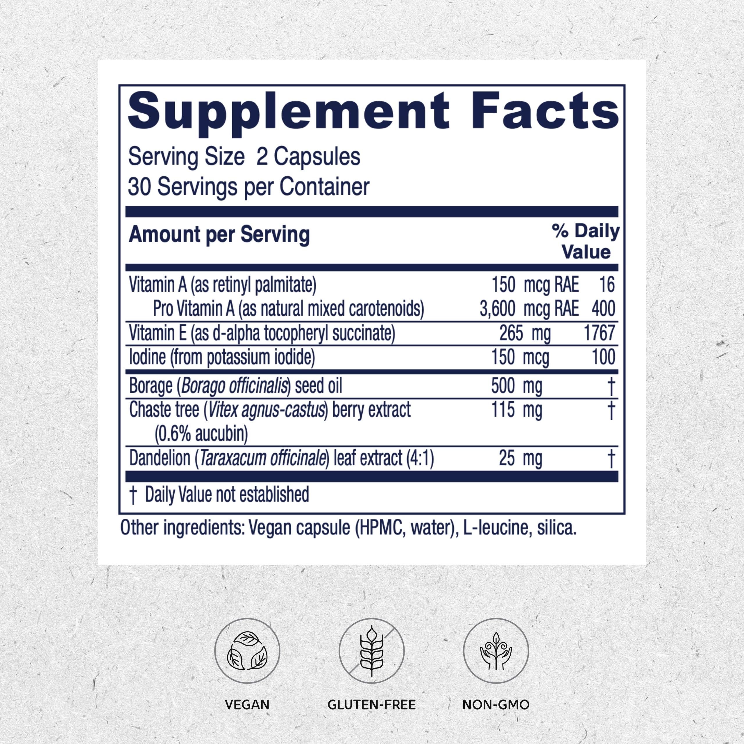 Foto 2 | Suplemento Vitanica Breast Cycle Blend 60 Cápsulas - Venta Internacional.