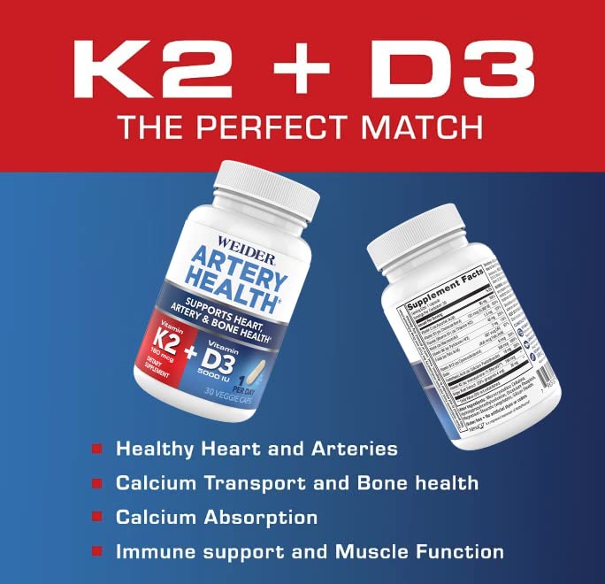 Foto 4 | Suplemento Weider Artery Health Heart Support 30 Cápsulas - Venta Internacional.
