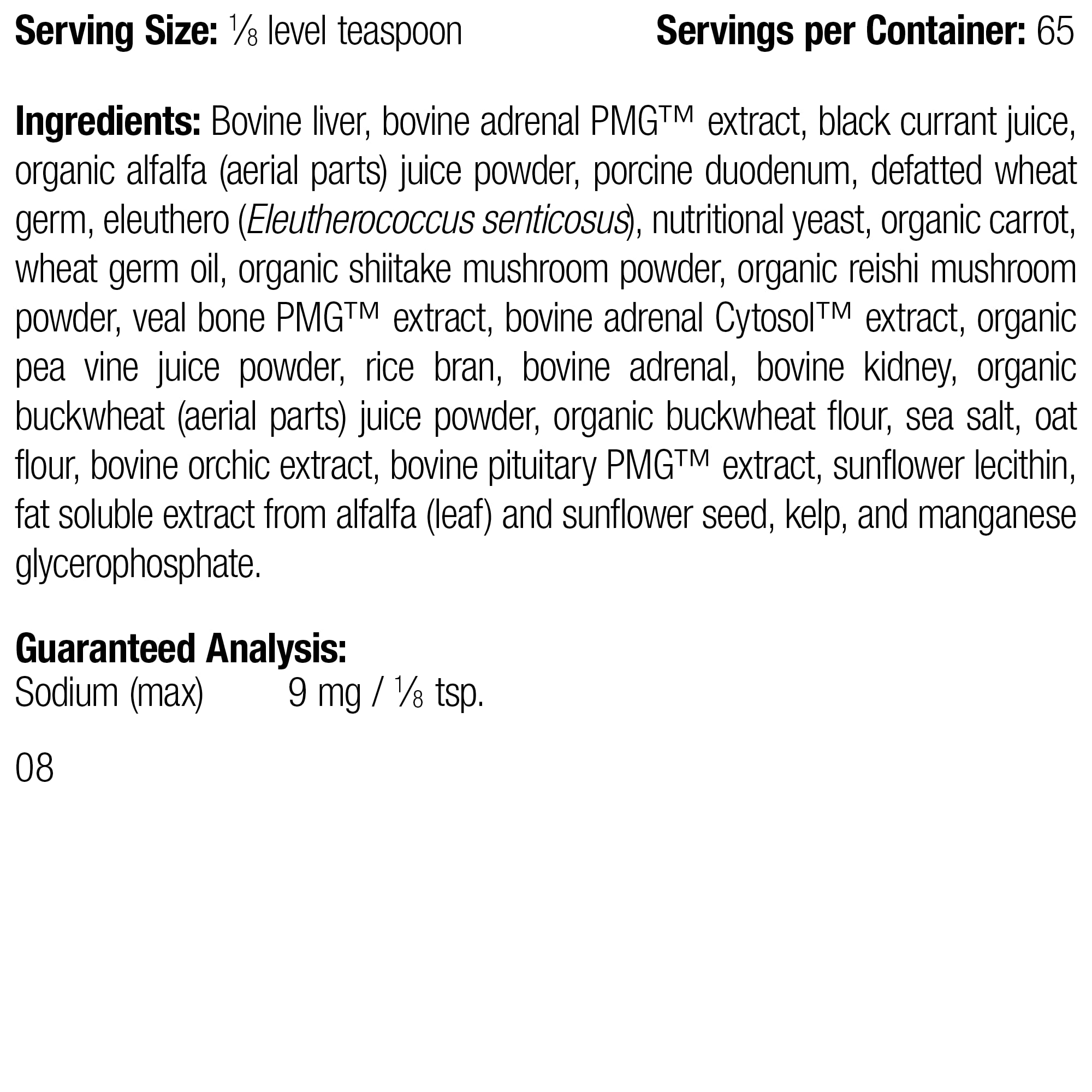 Foto 3 pulgar | Suplemento Canine Adrenal Support Standard Process Inc., De 25 G - Venta Internacional.