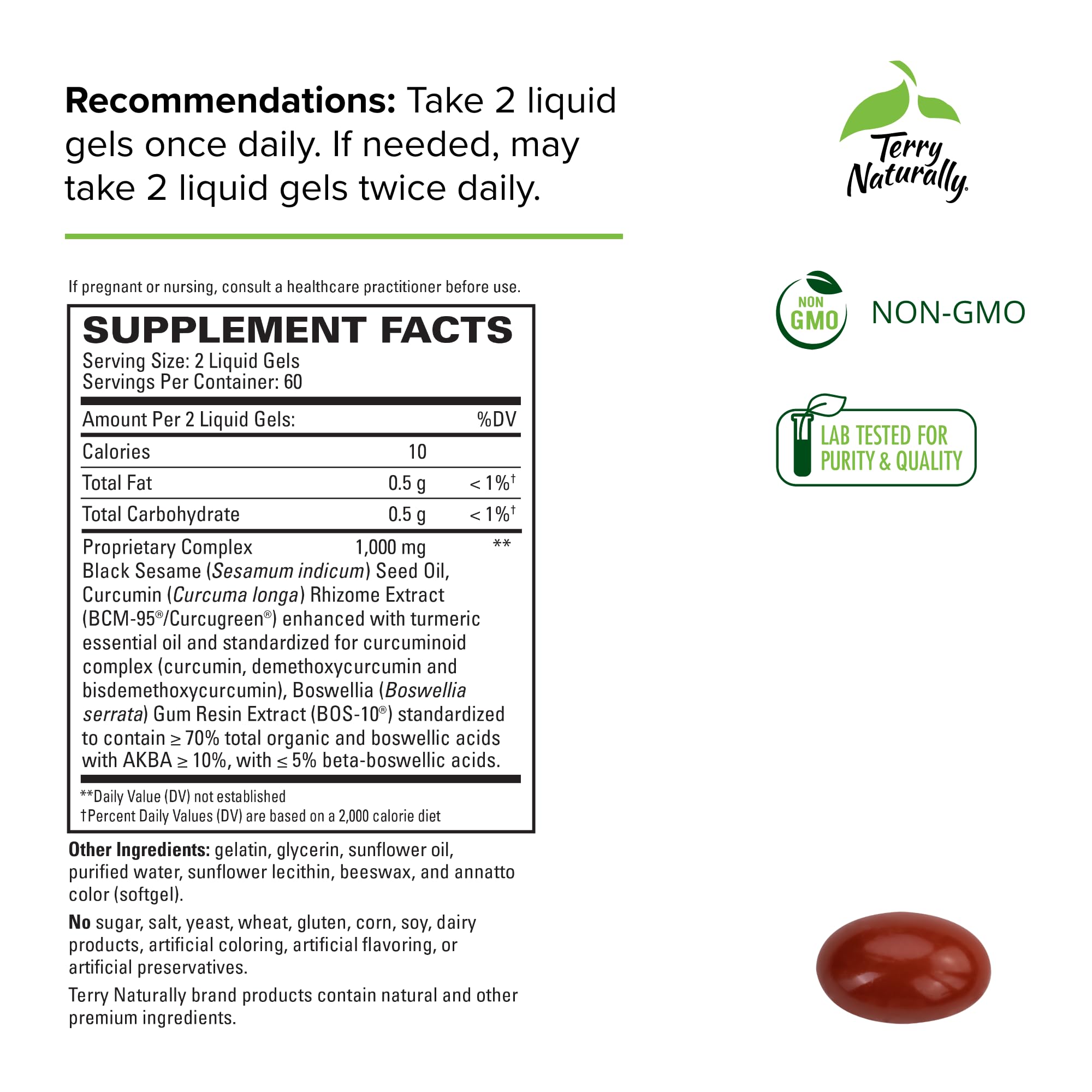 Foto 3 pulgar | Suplemento Terry Naturally Curamed Acute Pain Relief 120 Geles Líquidos - Venta Internacional.
