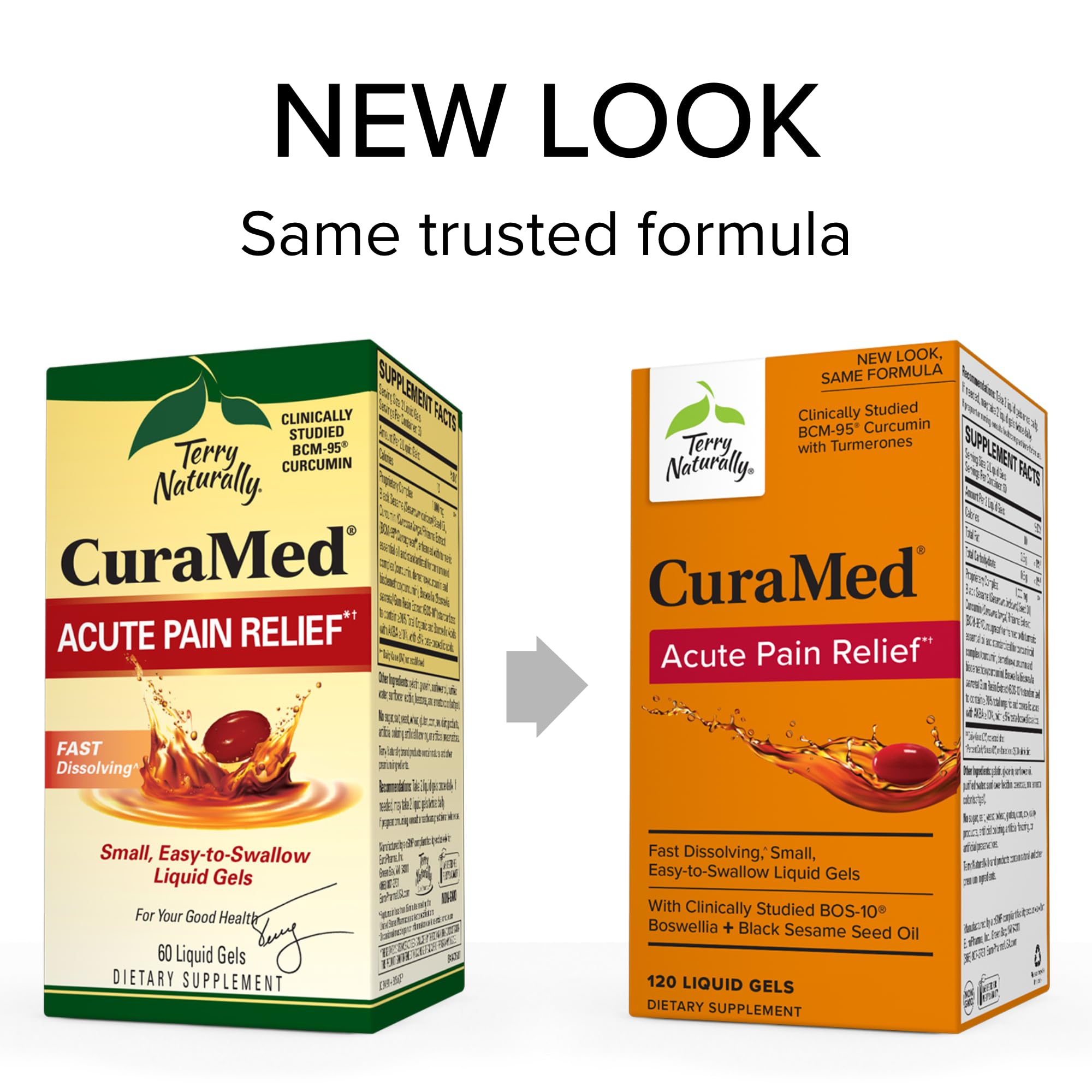 Foto 4 pulgar | Suplemento Terry Naturally Curamed Acute Pain Relief 120 Geles Líquidos - Venta Internacional.
