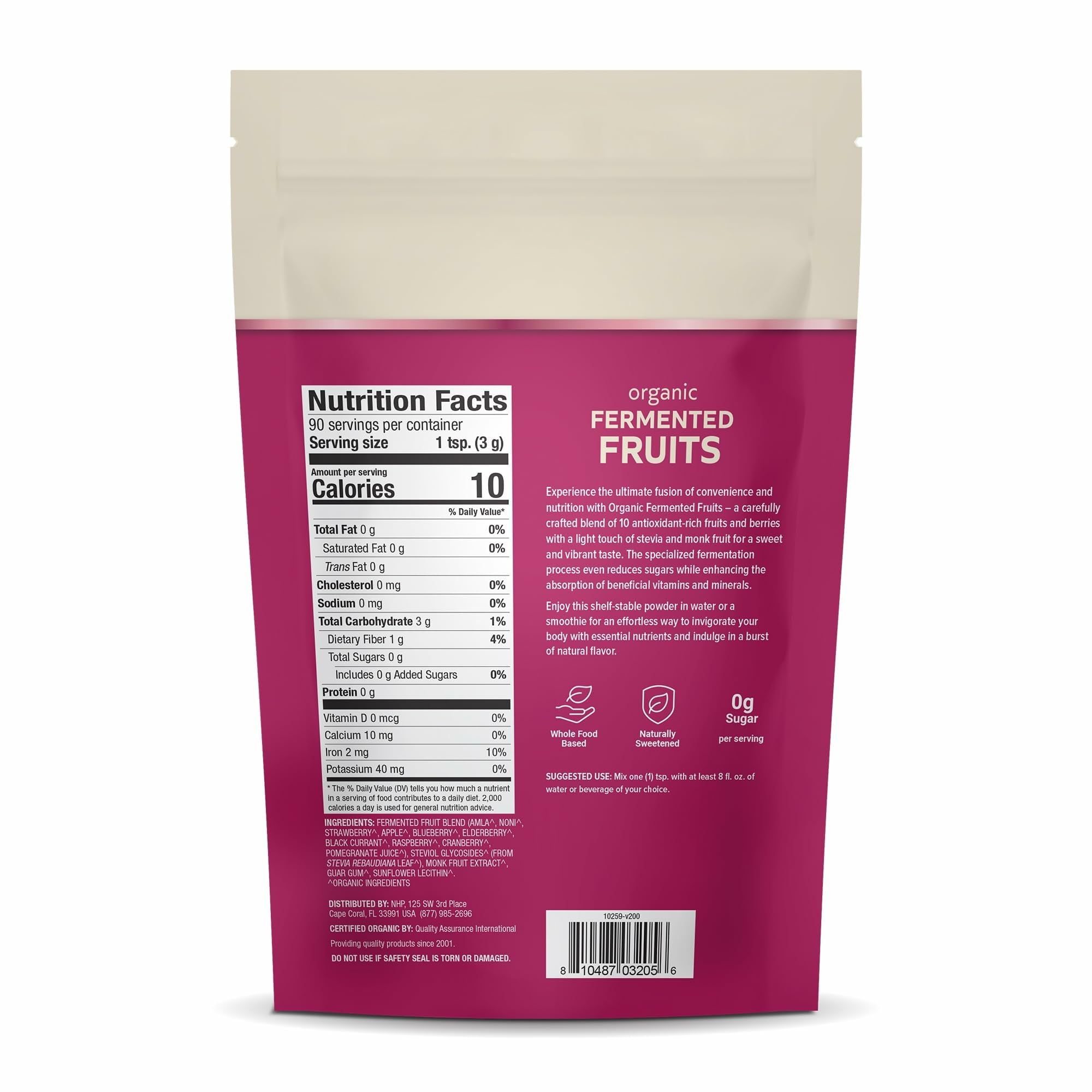 Foto 2 | Suplemento Dr. Mercola Frutas Fermentadas Orgánicas 270 G - Venta Internacional.