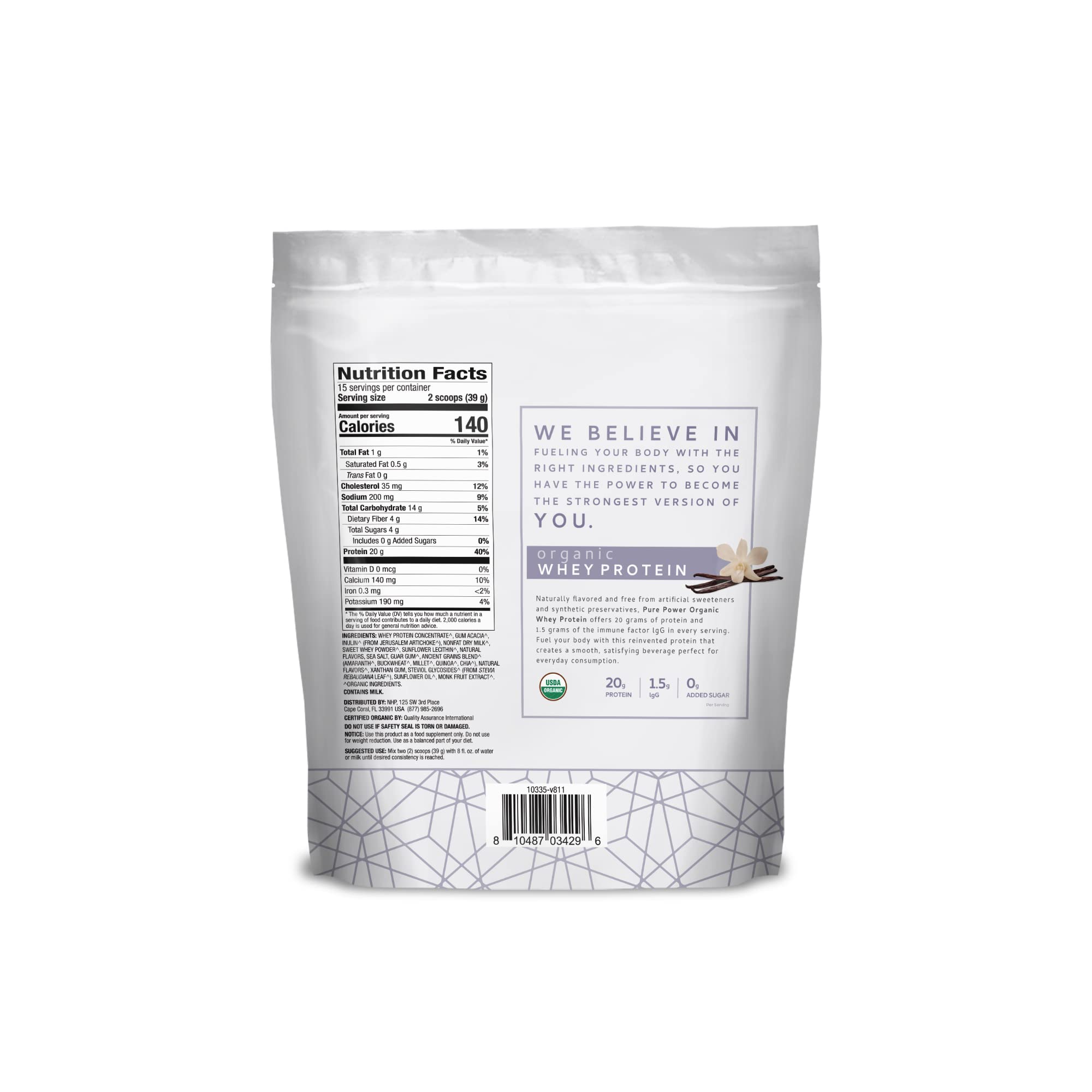 Foto 2 | Proteína En Polvo Dr. Mercola Organic Miracle Whey Vanilla 585 G - Venta Internacional.