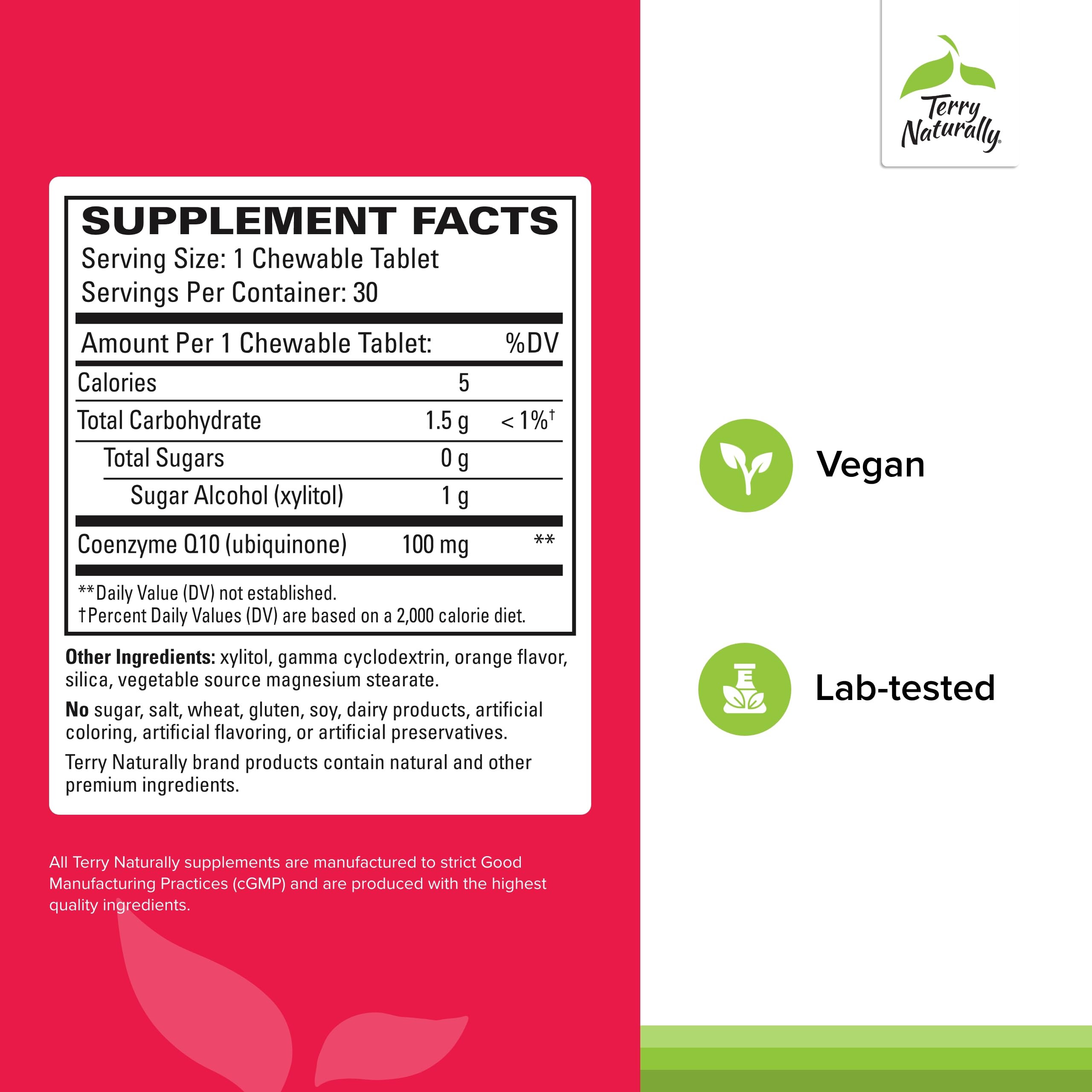 Foto 2 | Suplemento Terry Naturally Coq10 Chewables 30 Masticables - Venta Internacional.