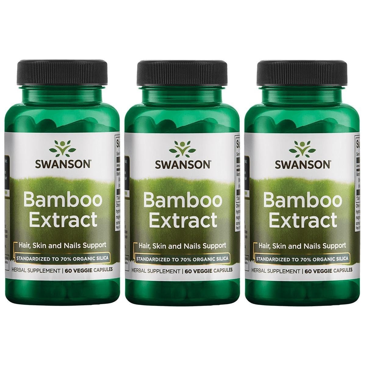 Foto 2 pulgar | Suplemento De Extracto De Bambú Swanson 300 Mg, 60 Cápsulas (paquete De 3) - Venta Internacional.