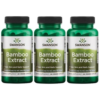 Foto 1 | Suplemento De Extracto De Bambú Swanson 300 Mg, 60 Cápsulas (paquete De 3) - Venta Internacional.