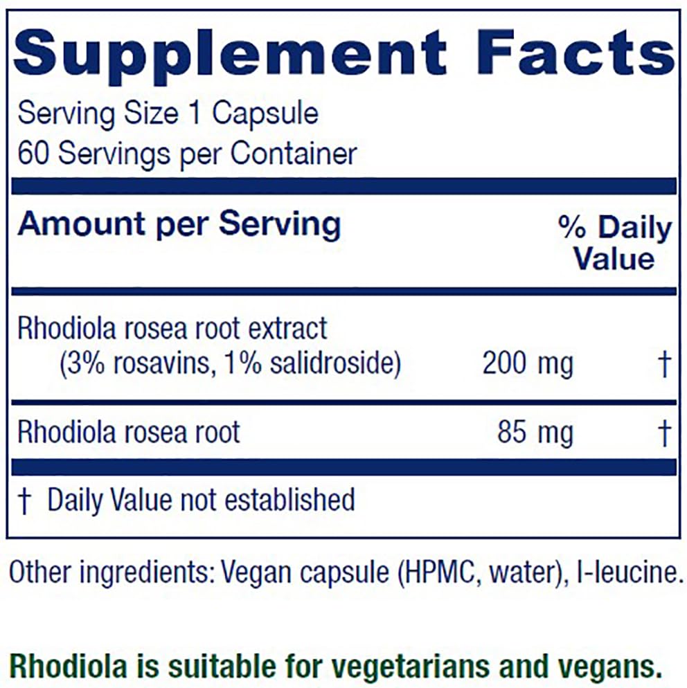 Foto 2 | Suplemento De Extracto De Raíz De Rhodiola Rosea De Vitanica 200 Mg 60 Cápsulas - Venta Internacional.