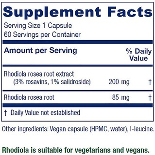 Foto 2 | Suplemento De Extracto De Raíz De Rhodiola Rosea De Vitanica 200 Mg 60 Cápsulas - Venta Internacional.