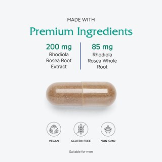 Foto 4 | Suplemento De Extracto De Raíz De Rhodiola Rosea De Vitanica 200 Mg 60 Cápsulas - Venta Internacional.