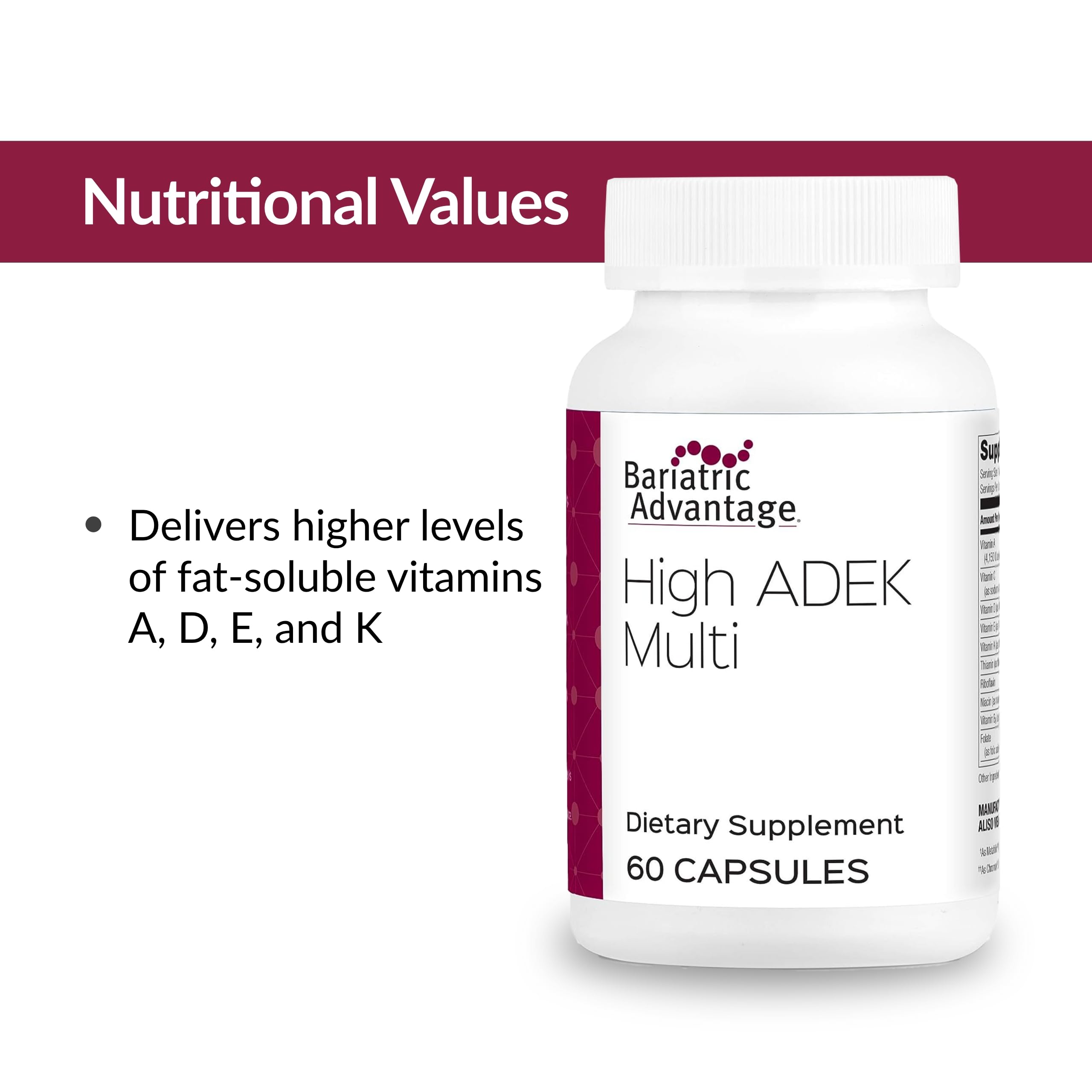Foto 5 | Suplemento Bariatric Advantage High Adek Multi 60 Cápsulas - Venta Internacional.