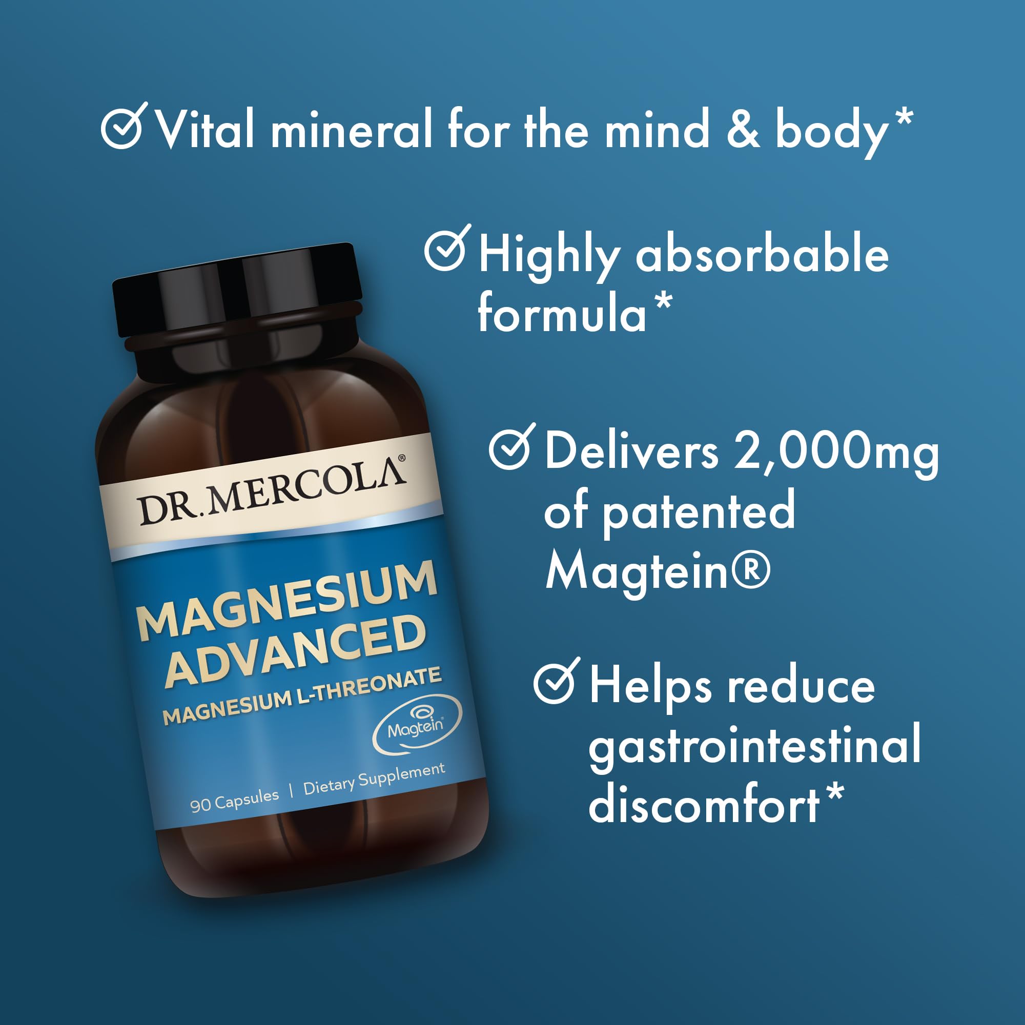 Foto 6 pulgar | Suplemento Dr. Mercola Magnesium Advanced, Paquete De 2, 90 Cápsulas - Venta Internacional.