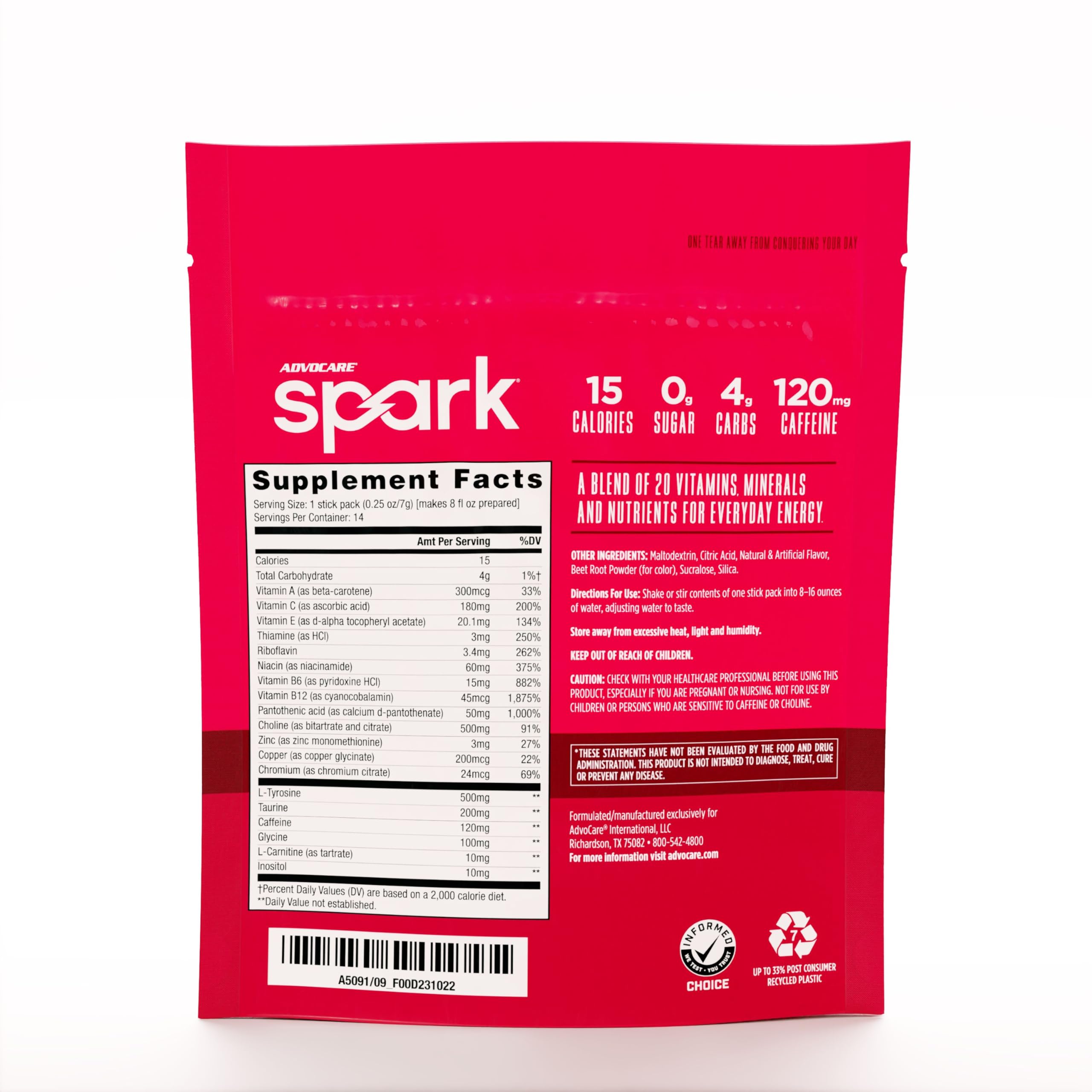 Foto 3 pulgar | Suplemento: Bebida Energética De Vitaminas Y Aminoácidos Advocare Spark - Venta Internacional.