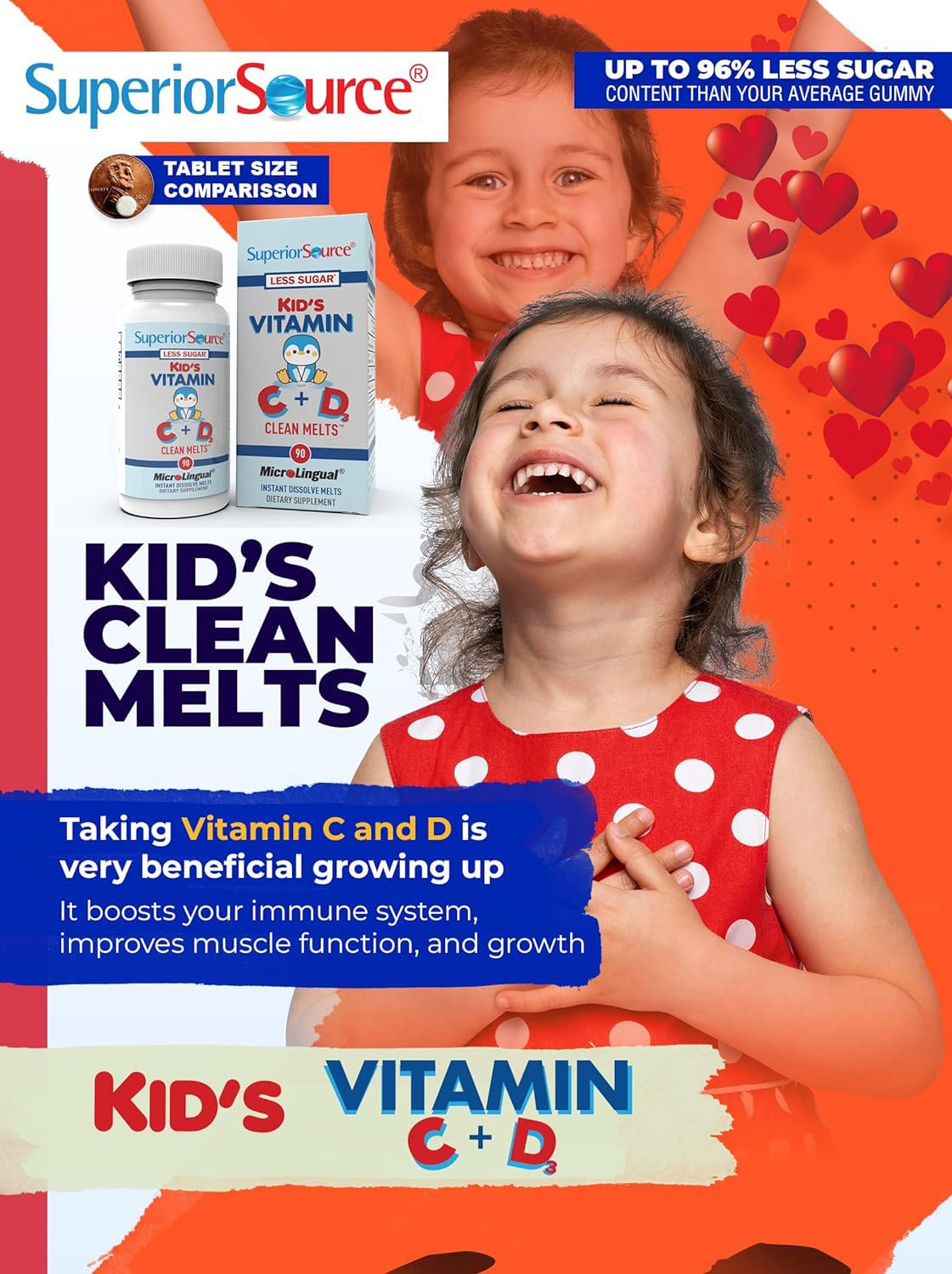 Foto 8 pulgar | Suplemento De Vitamina C Y D3 90 Derrite Para Niños De Superior Source - Venta Internacional.