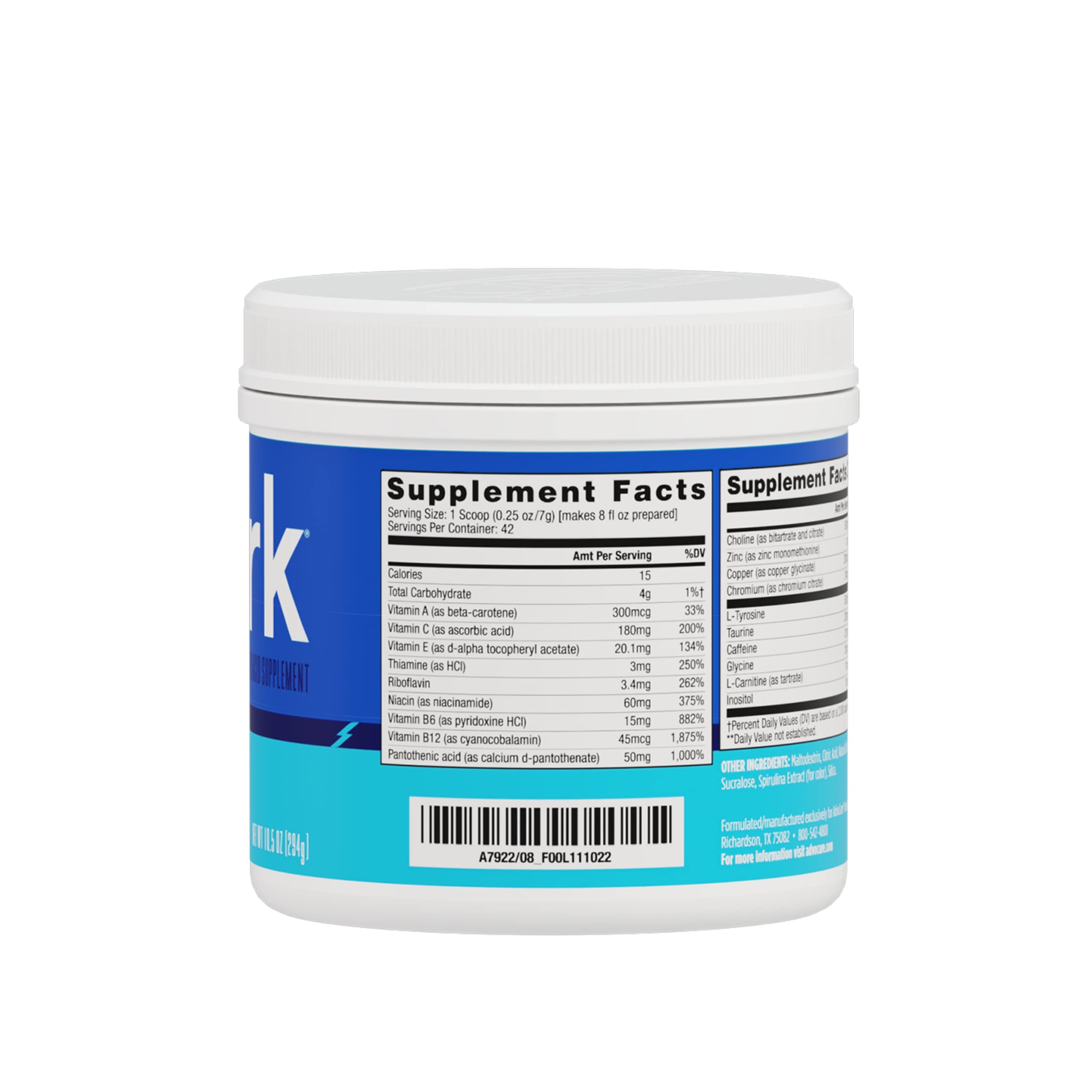 Foto 2 | Suplemento Advocare Spark Con Vitaminas Y Aminoácidos De Frambuesa Azul - Venta Internacional.